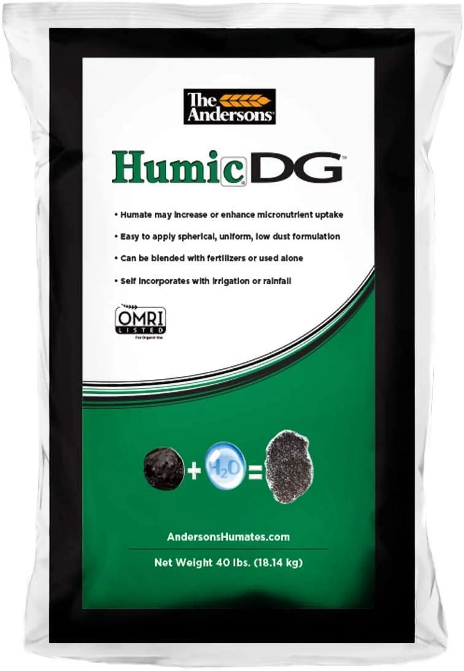 The Andersons Humic DG Organic Soil Amendment - Covers up to 20,000 sq ft (40 lb)