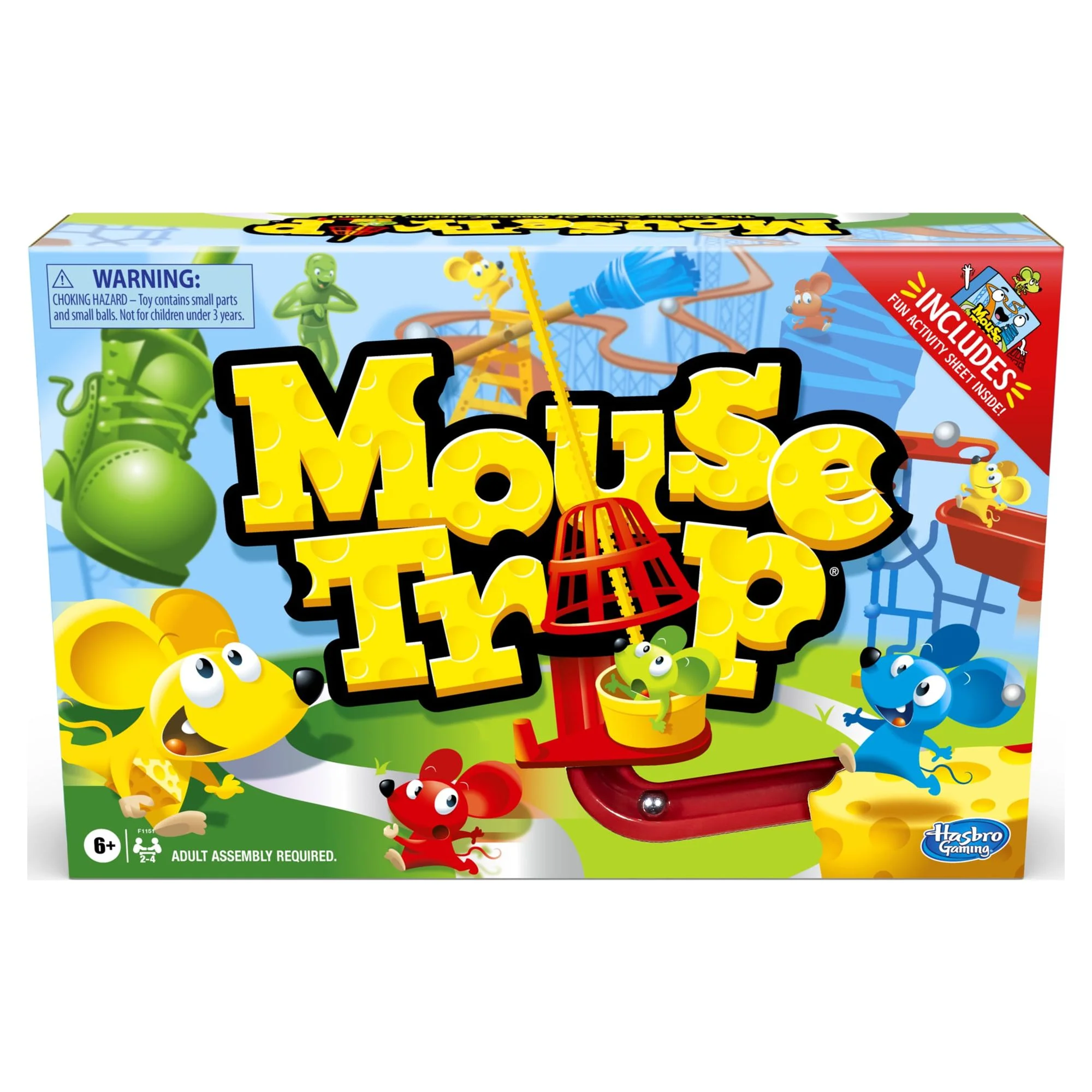 Mousetrap Board Game for Kids and Family Ages 6 and Up, 2-4 Players