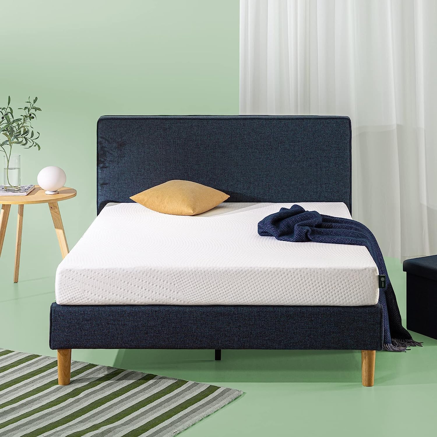 YILAN 10 Inch Cooling Essential Foam Mattress, Bed-in-a-Box, CertiPUR-US Certified, King, White