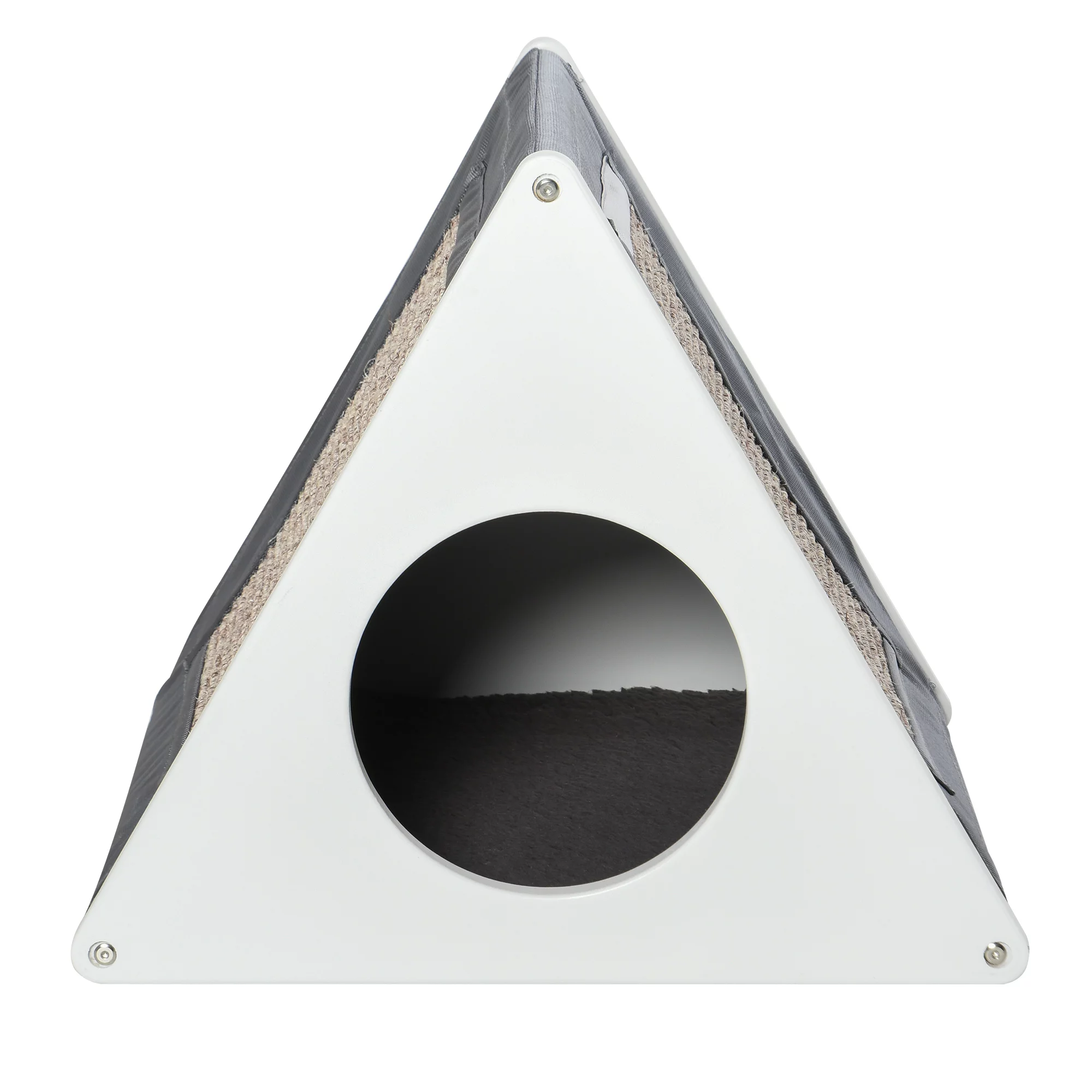 Pawhut Cat House Hideout Kitten Bed w/ Soft Cushion Sisal Scratching Carpet