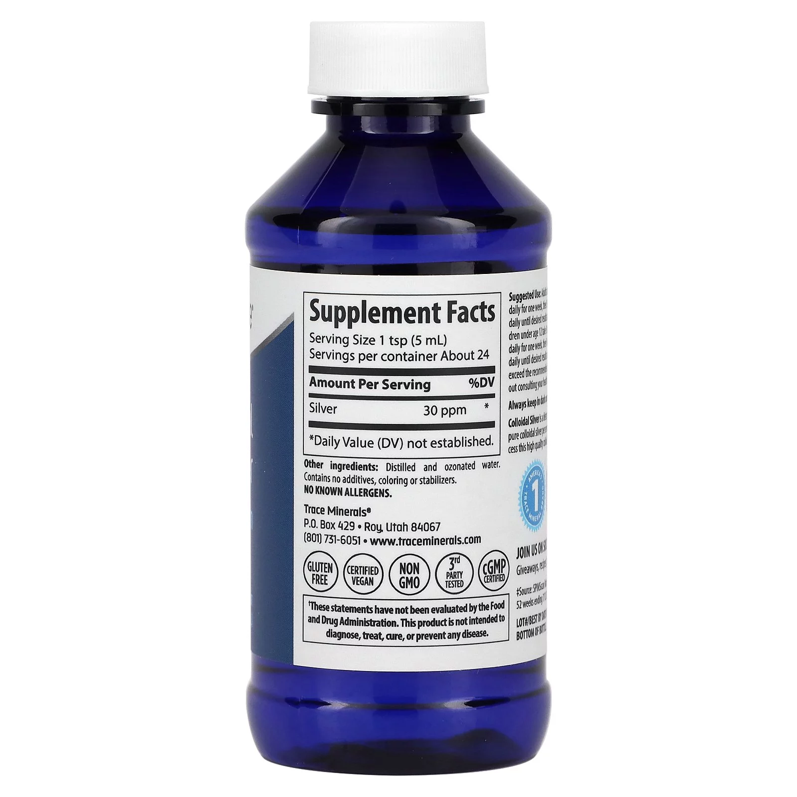Trace Minerals ® Colloidal Silver, 4 fl oz (118 ml)