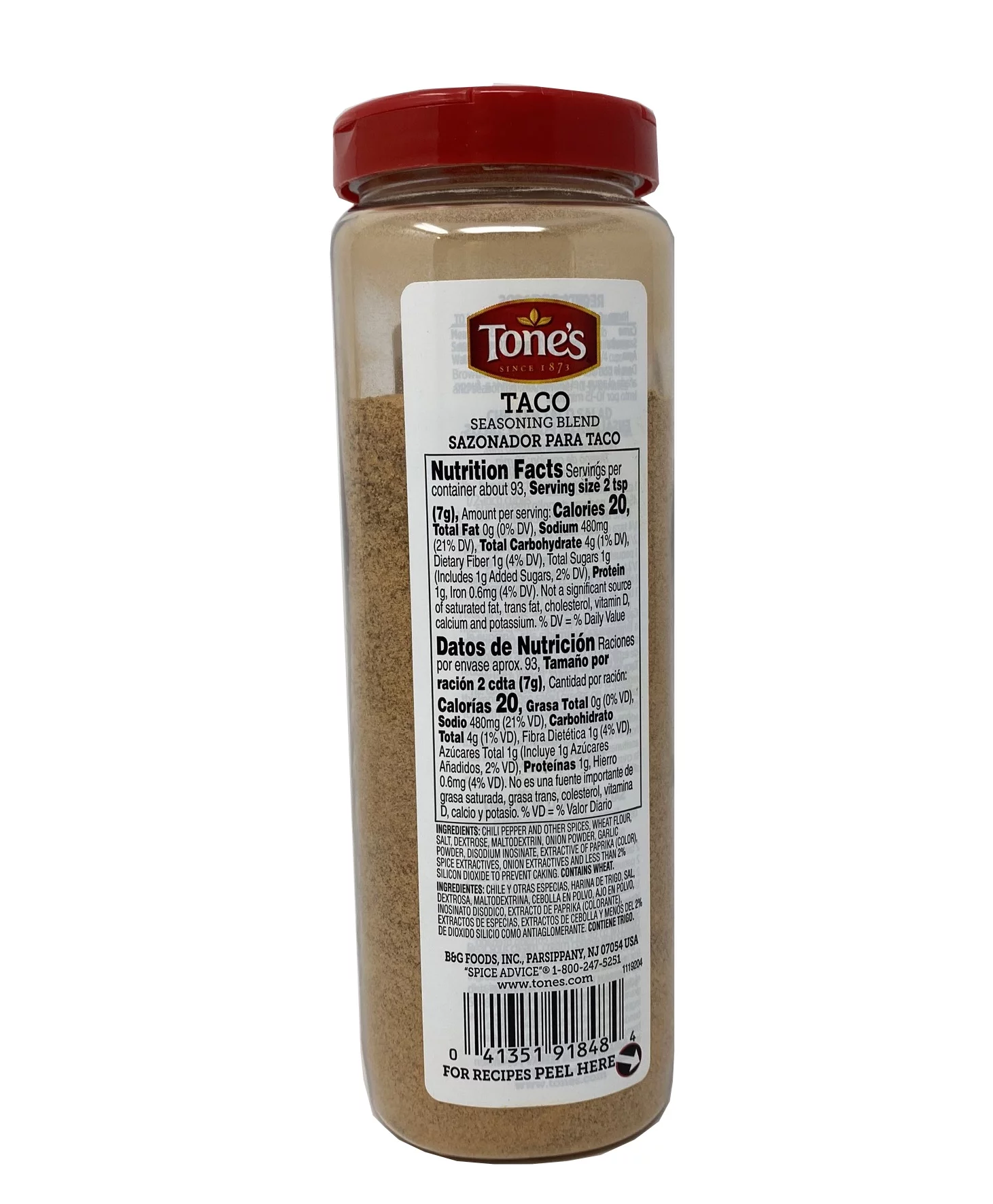 Tone's Taco Seasoning 23oz. (Pack of 2)