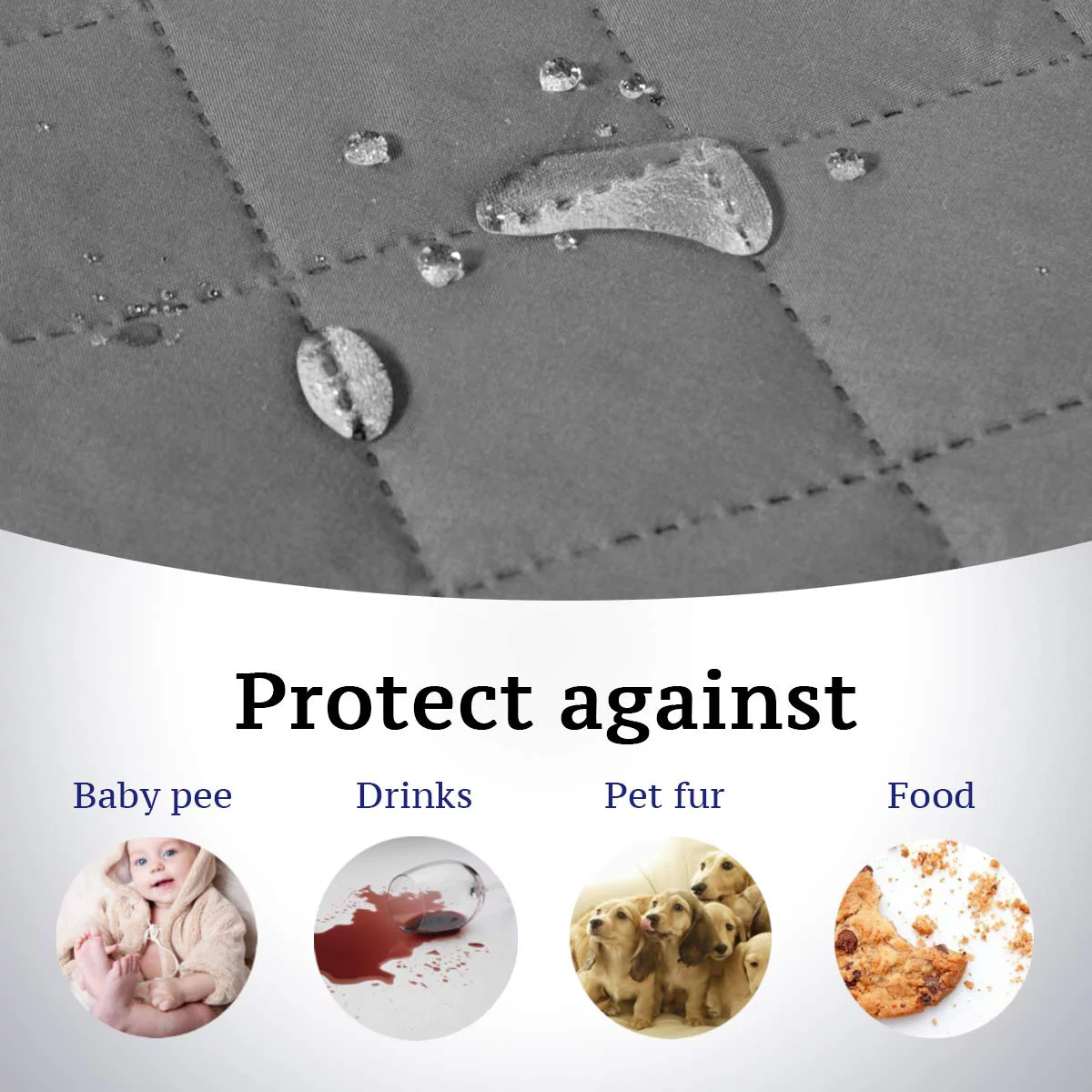 PrimeBeau Loveseat Covers Reversible Quilted Furniture Protector with Elastic Straps Slip Resistant Furniture Cover for Dogs Seat Width Up to 46