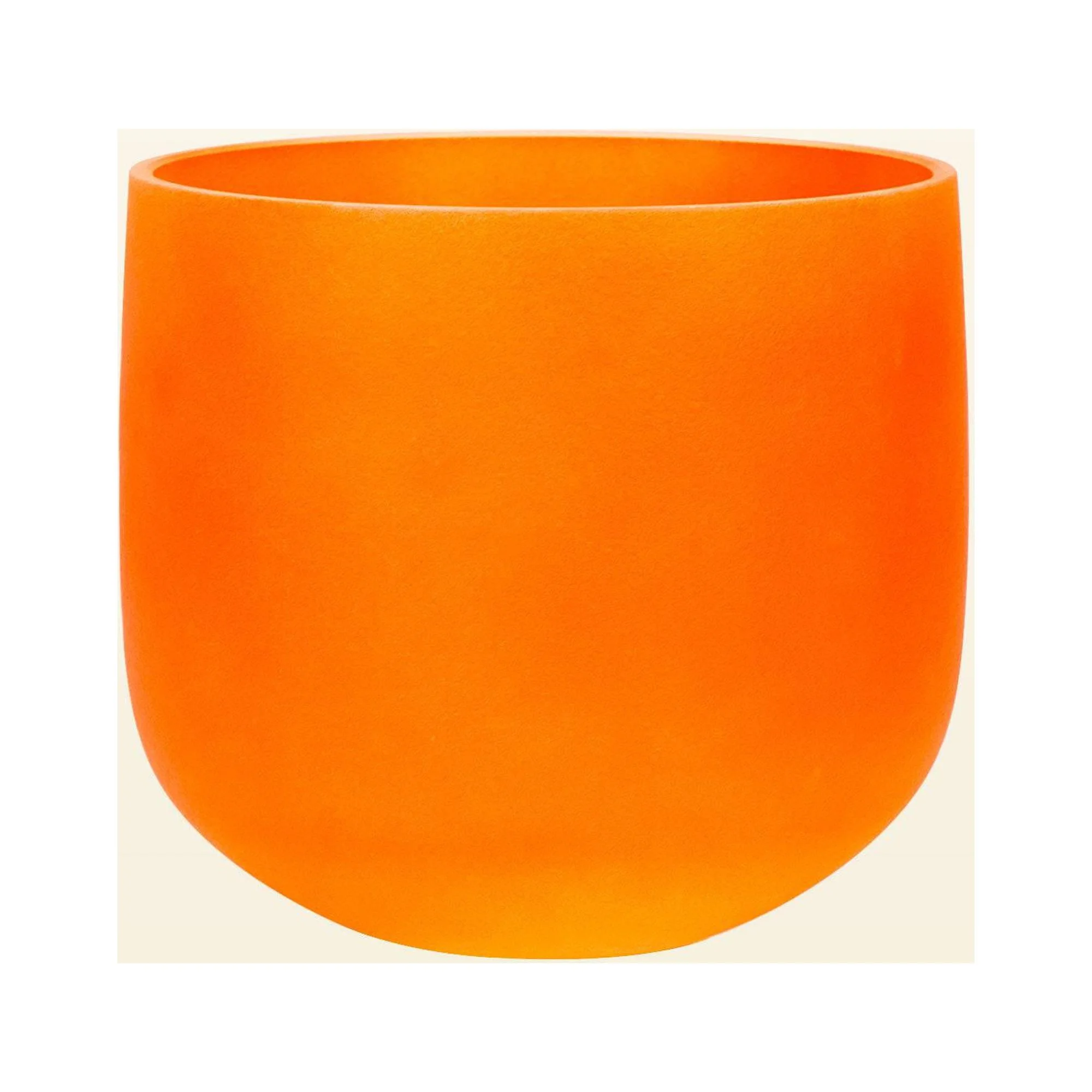 TOPFUND D# Note Orange D# Note 12 inch Crystal Singing Bowl with Heavy Duty Carrying Case and Suede Stick