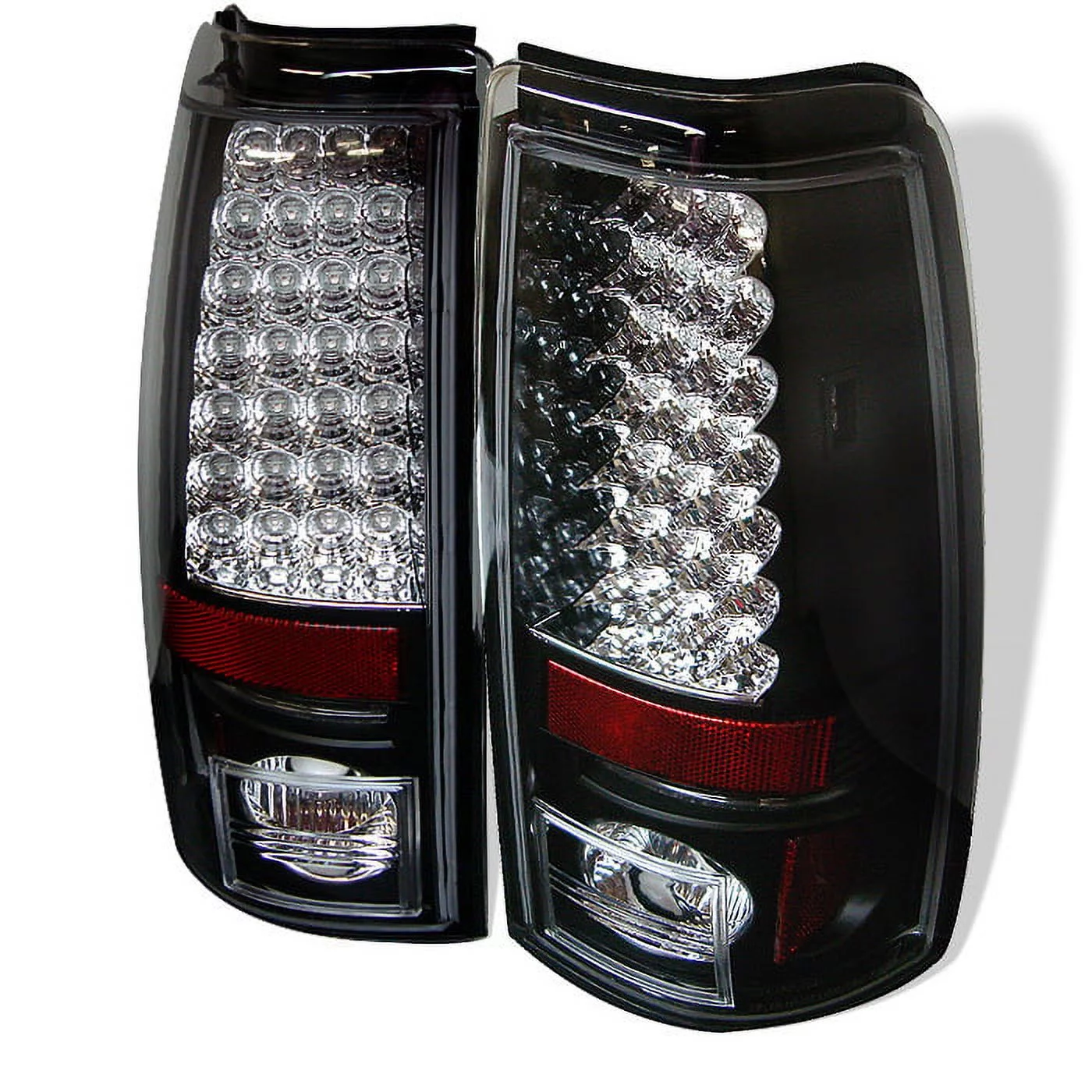 Spyder Chevy Silverado 1500/2500 99-02 (Not Fit Stepside) / GMC Sierra 1500/2500/3500 99-03 LED Tail Lights - Black Fits select: 1999-2001 CHEVROLET SILVERADO, 2002-2007 GMC NEW SIERRA