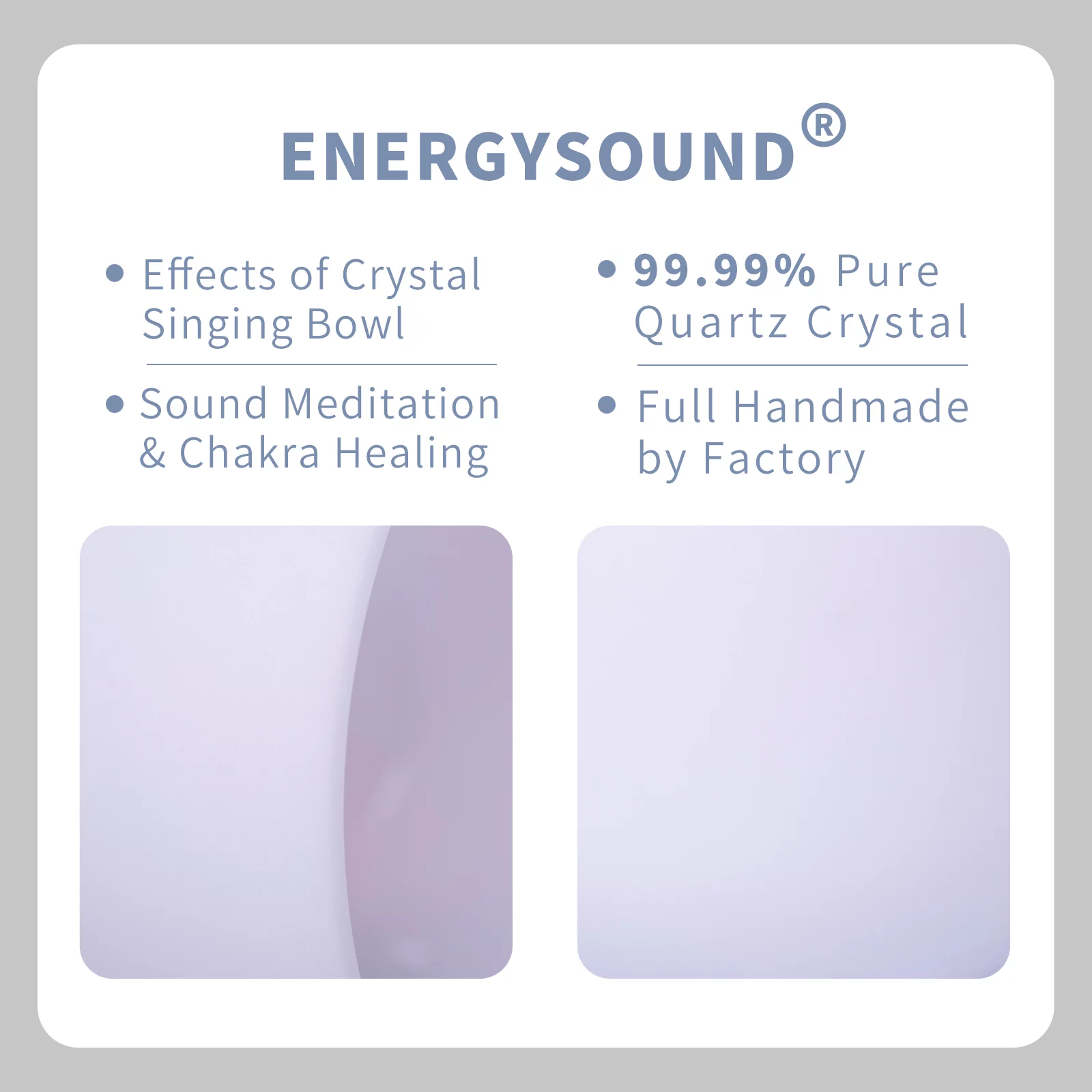 432 Hz  F Heart Chakra Quartz Frosted Crystal Singing Bowl 10 inch+Case Bag