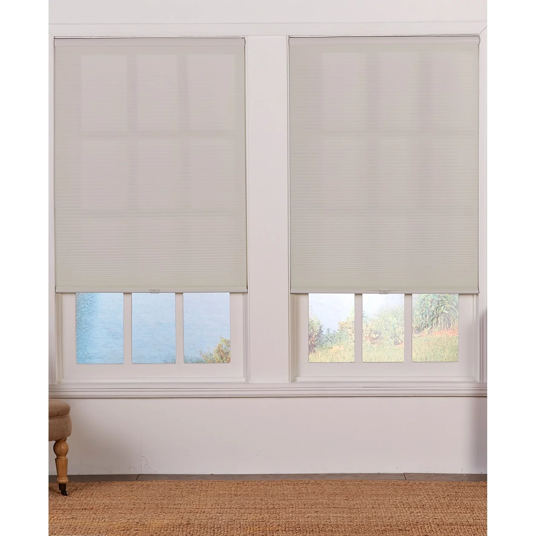 Regal Estate  72-inch Grey Cloud Light-filtering Cordless Cellular Shade 70 - 79 Inches 72 x 72