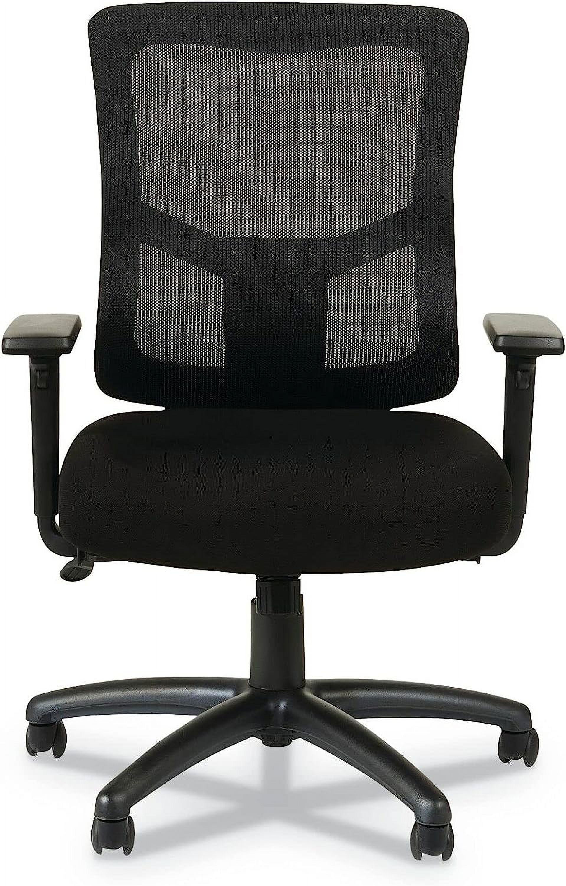 TJUNBOLIFE ALEELT4214F Elusion II Series Mid-Back Swivel/Tilt Mesh Chair with Adjustable Arms - Black