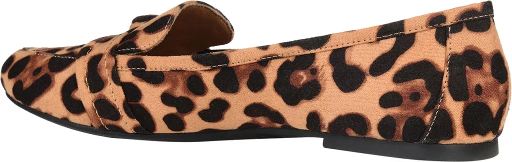 Women's Journee Collection Marci Loafer Leopard Faux Suede 6.5 M