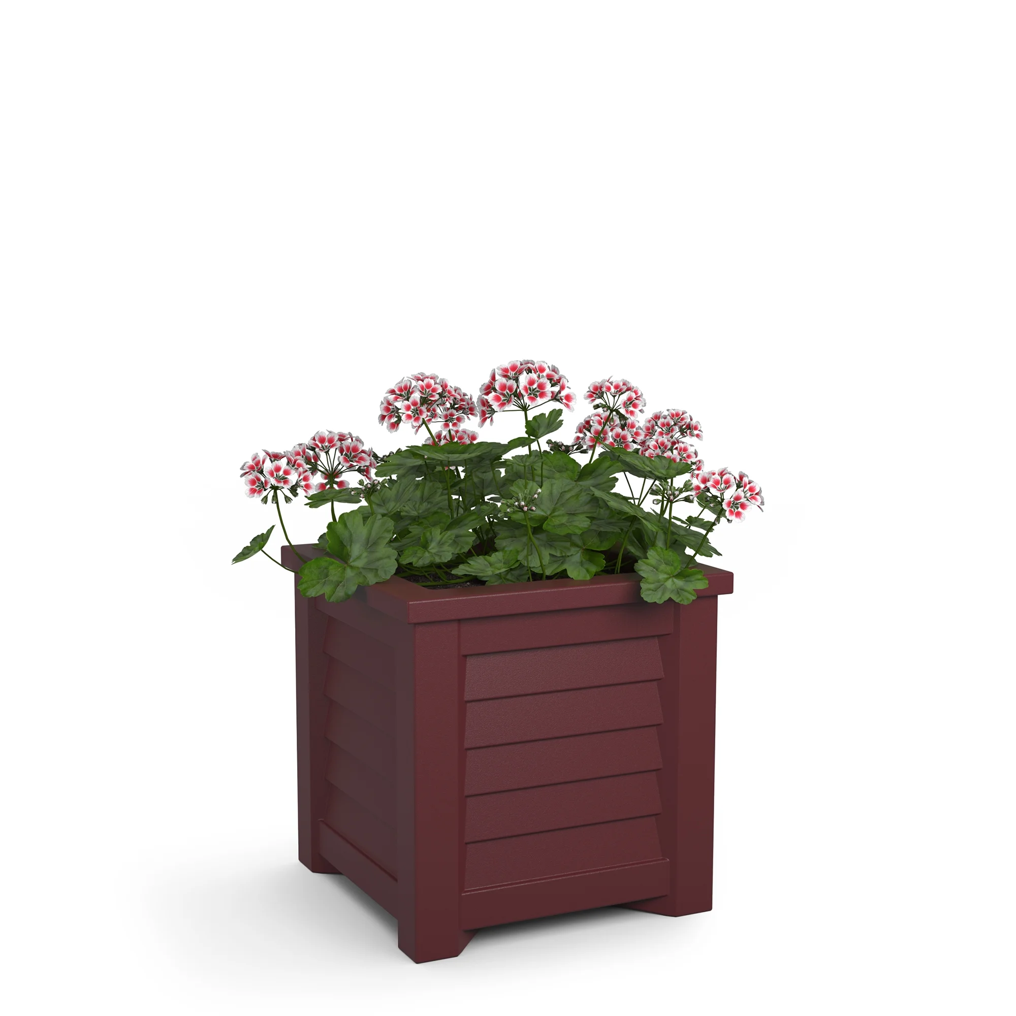 Lakeland 16in Square Planter - Cranberry Red