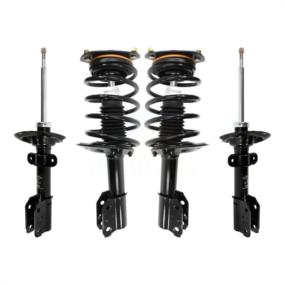 Transit Auto - Front Rear Complete Suspension Shocks Strut And Coil Spring Mount Assemblies Kit For Chevrolet Impala Without Police or Taxi Package K78M-100421