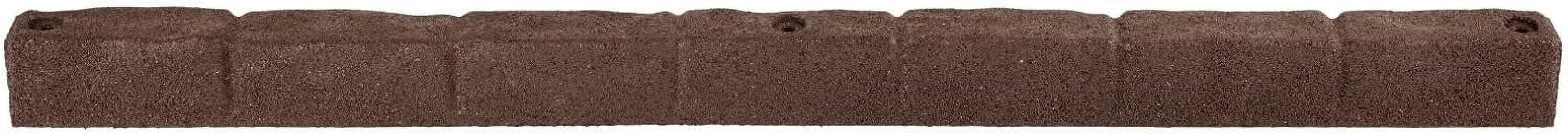 Rubber Cobblestone Flexible Landscape Mulch Border Edging With Anchoring Spikes For Lawns, Gardens, And Flower Beds - 4 Pack (Brown)