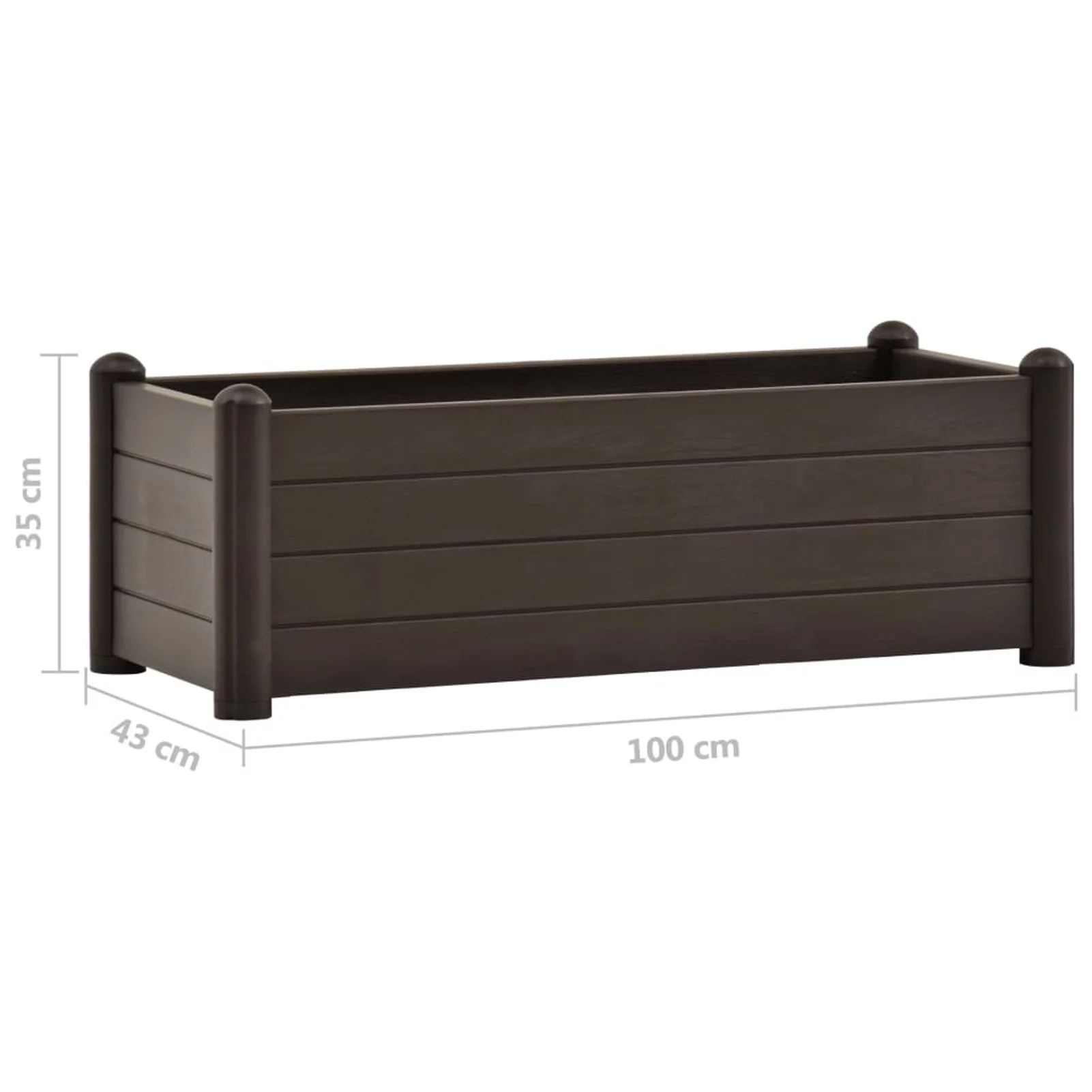 Garden Raised Bed  Mocha 39.4”x16.9”x13.8”