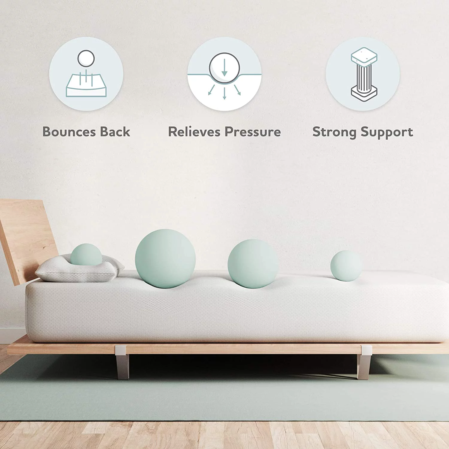 VAYA 8 Inch Adaptive Foam Mattress, Twin Size