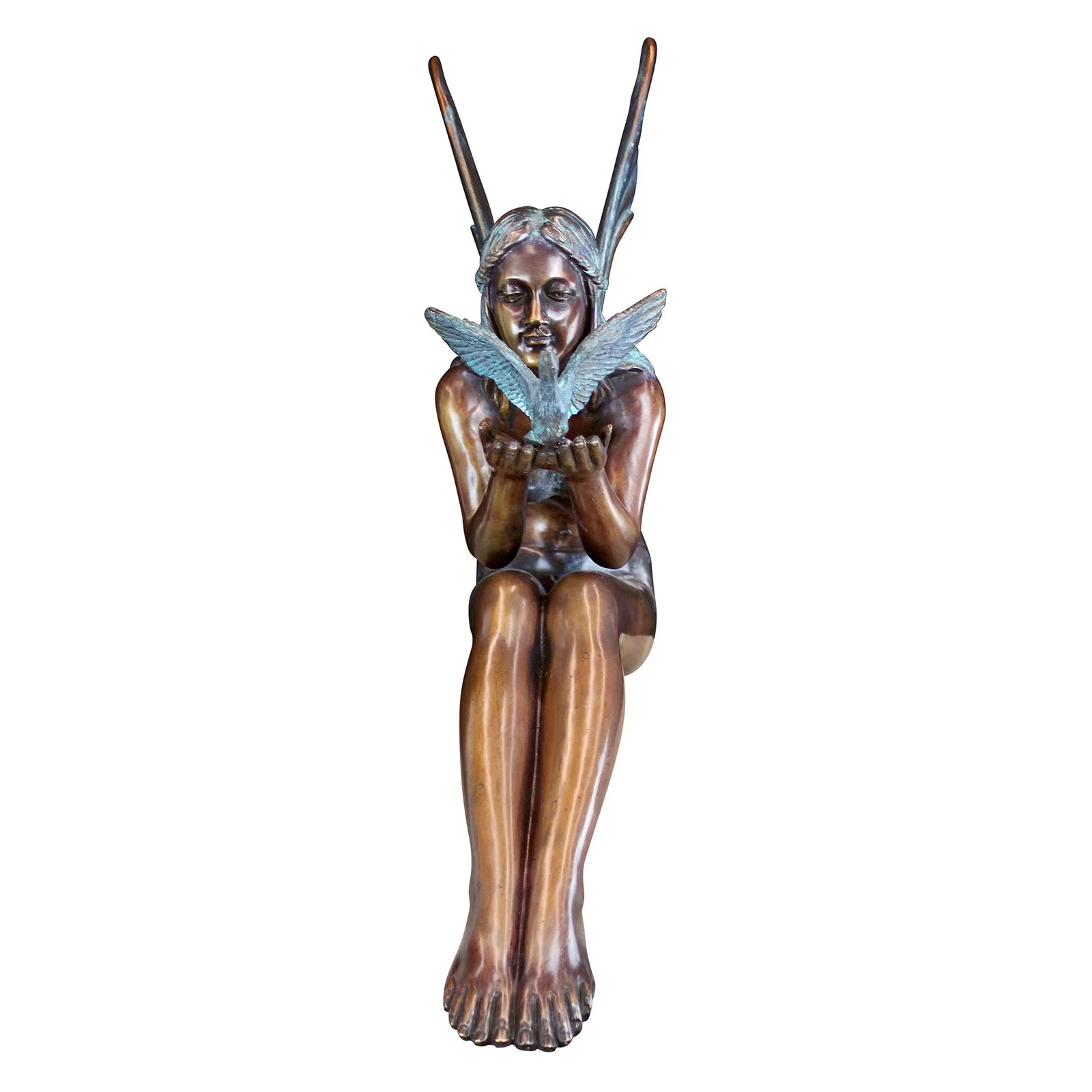 Design Toscano Bird Fairy Cast Bronze Garden Statue: Large