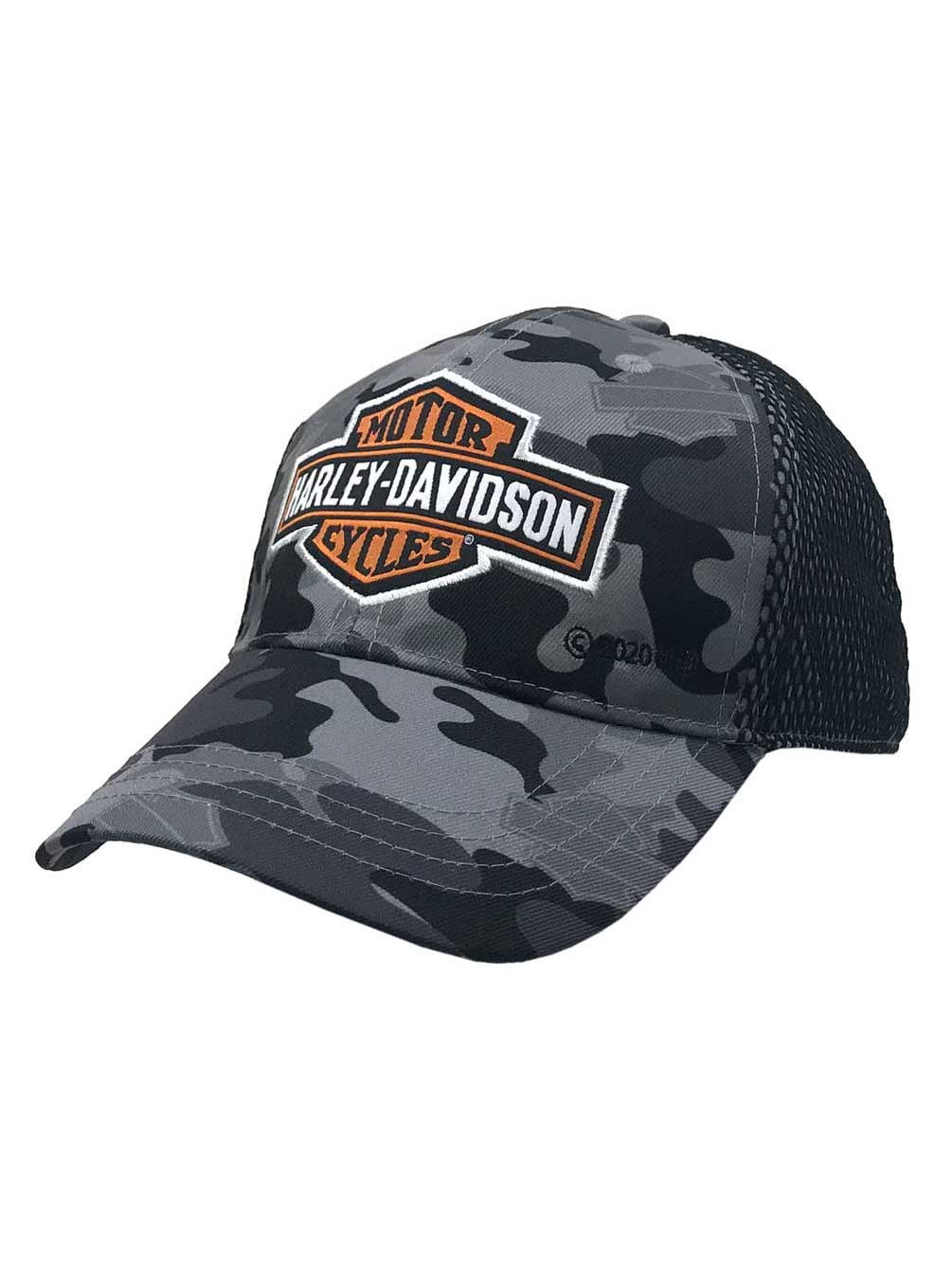 Harley-Davidson Little Boys' B&S Camo Print Toddler Mesh Baseball Cap 7270929, Harley Davidson