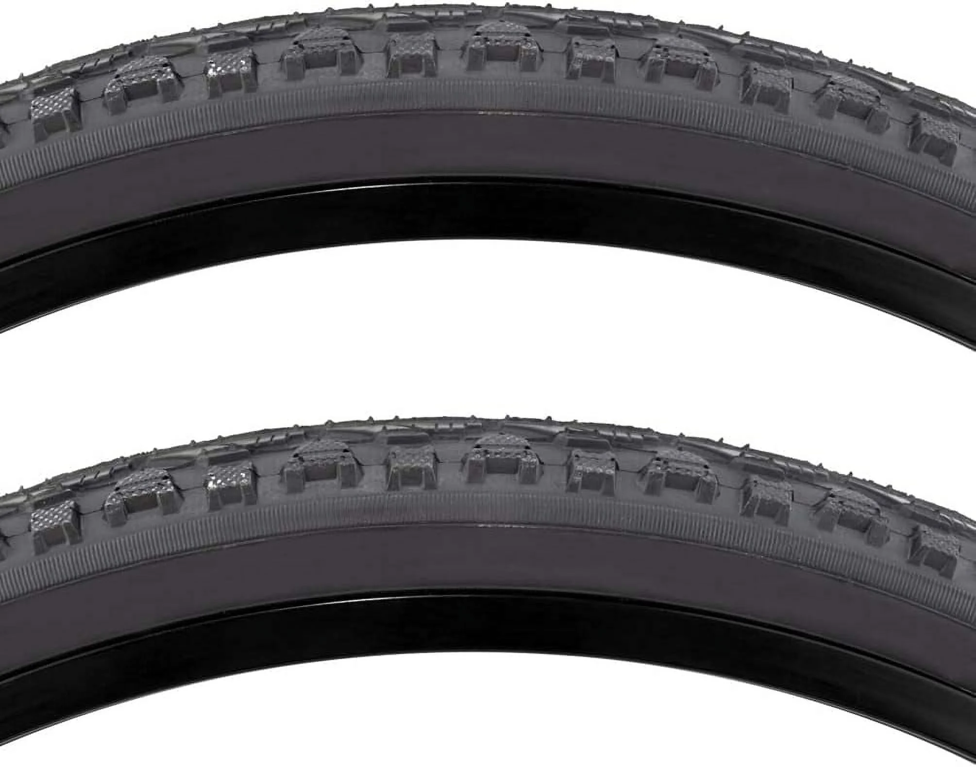 Khan Street Urban Comfort Road Grooved Traction Black Bike Tire Pair 26 X 1.95