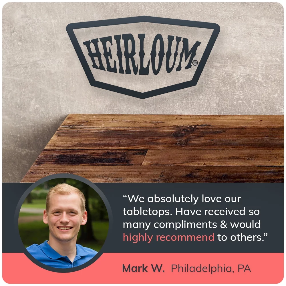 HEIRLOUM Reclaimed Wood Table Top - Rustic Recycled Solid Wooden Piece Perfect for Signs, Counters, Kitchens Table Tops (Reclaimed Wood Table Top - Economy, 24