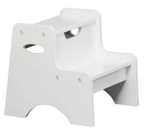 Two Step Stool - White