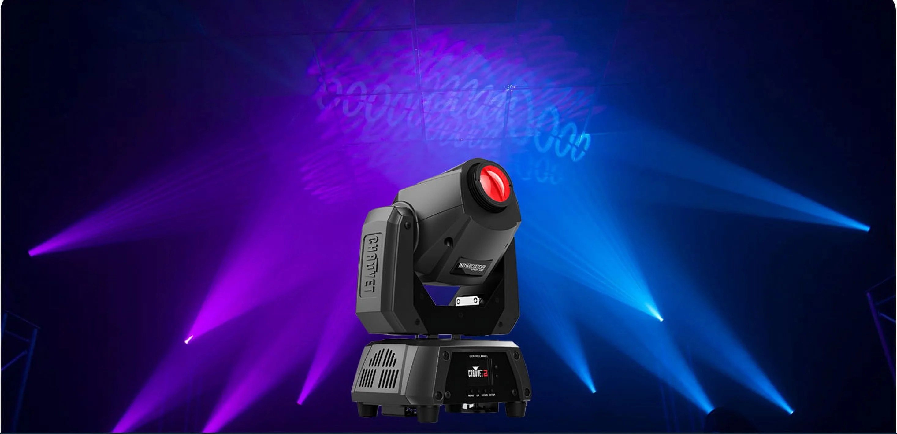 (4) Chauvet DJ Intimidator Spot 160 60w DMX Moving Head Beam Lights+Hazer+Facade