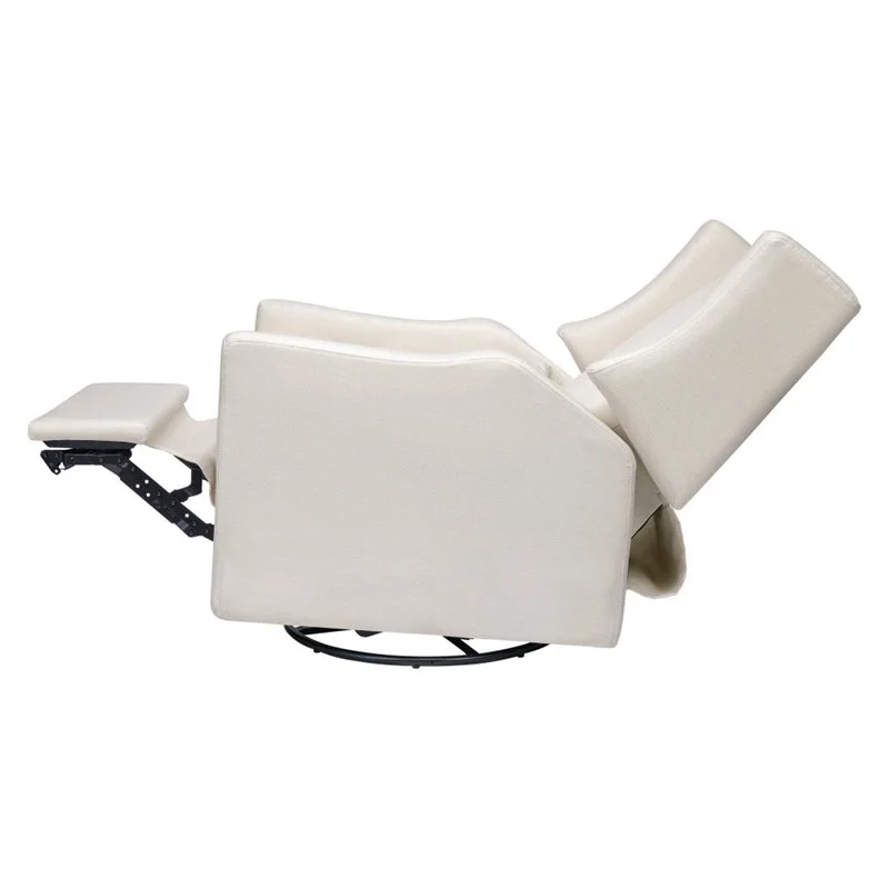 Pemberly Row Glider Recliner w/ Electronic Control in Cream Eco-Weave