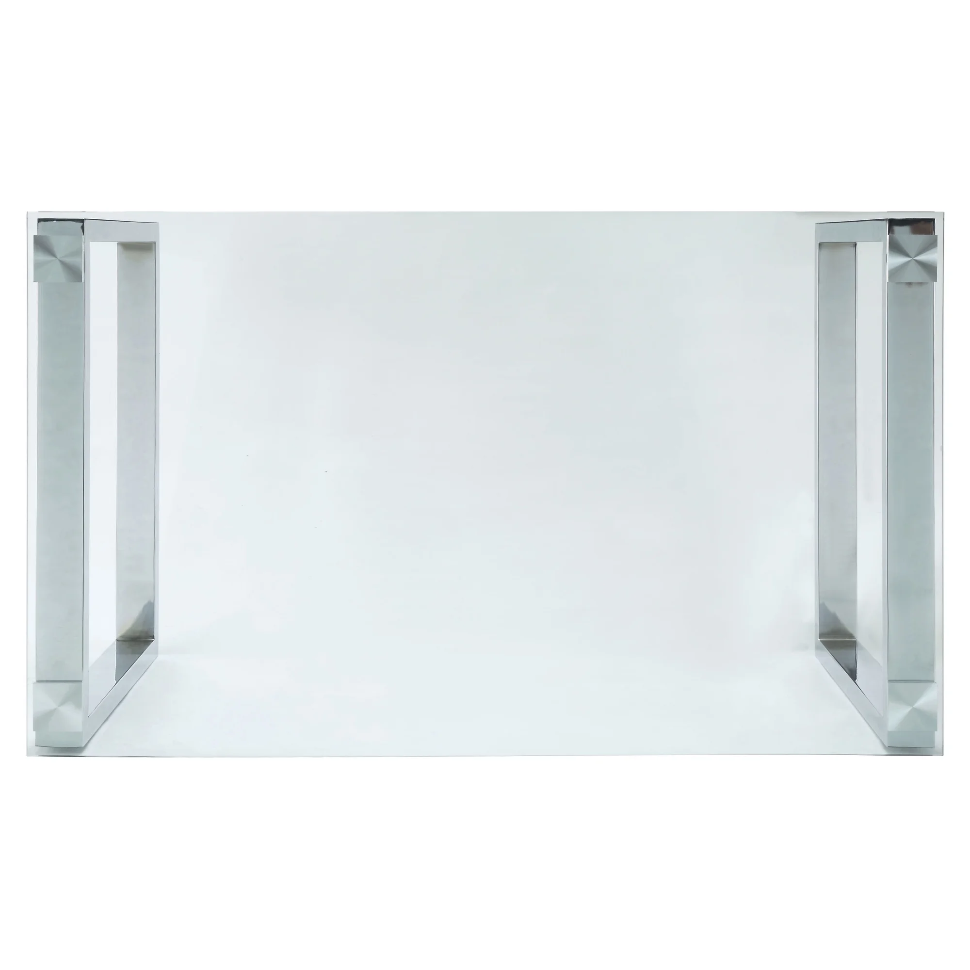 ACME Abraham Dining Table in Clear and Chrome