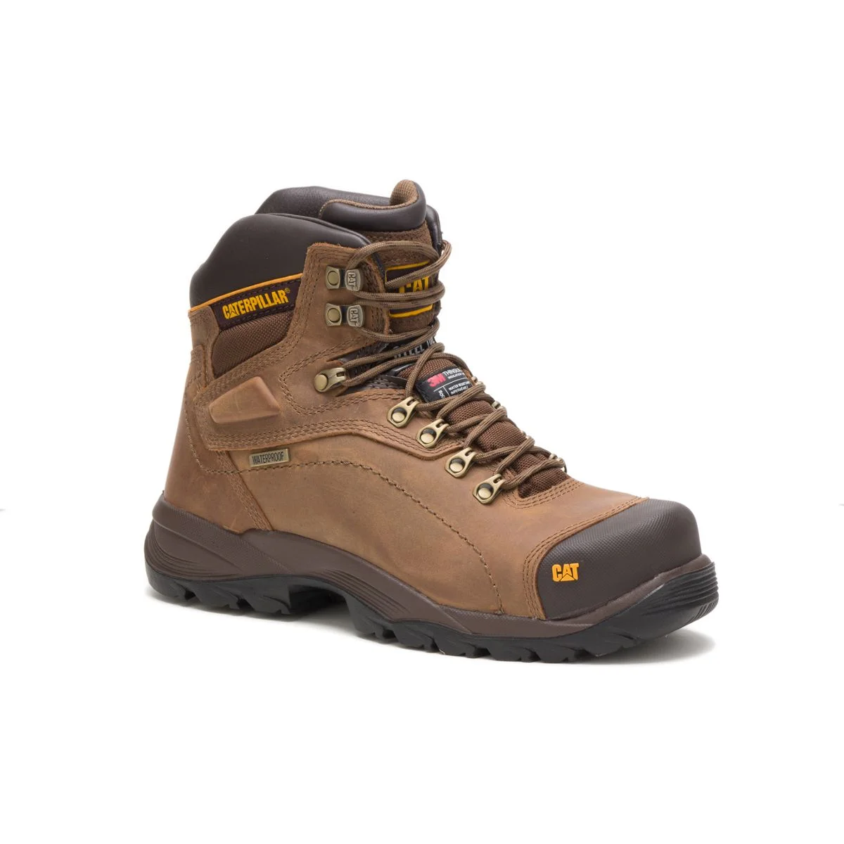 Caterpillar Diagnostic Hi Waterproof Thinsulate Steel Toe Work Boot Men Dark Beige