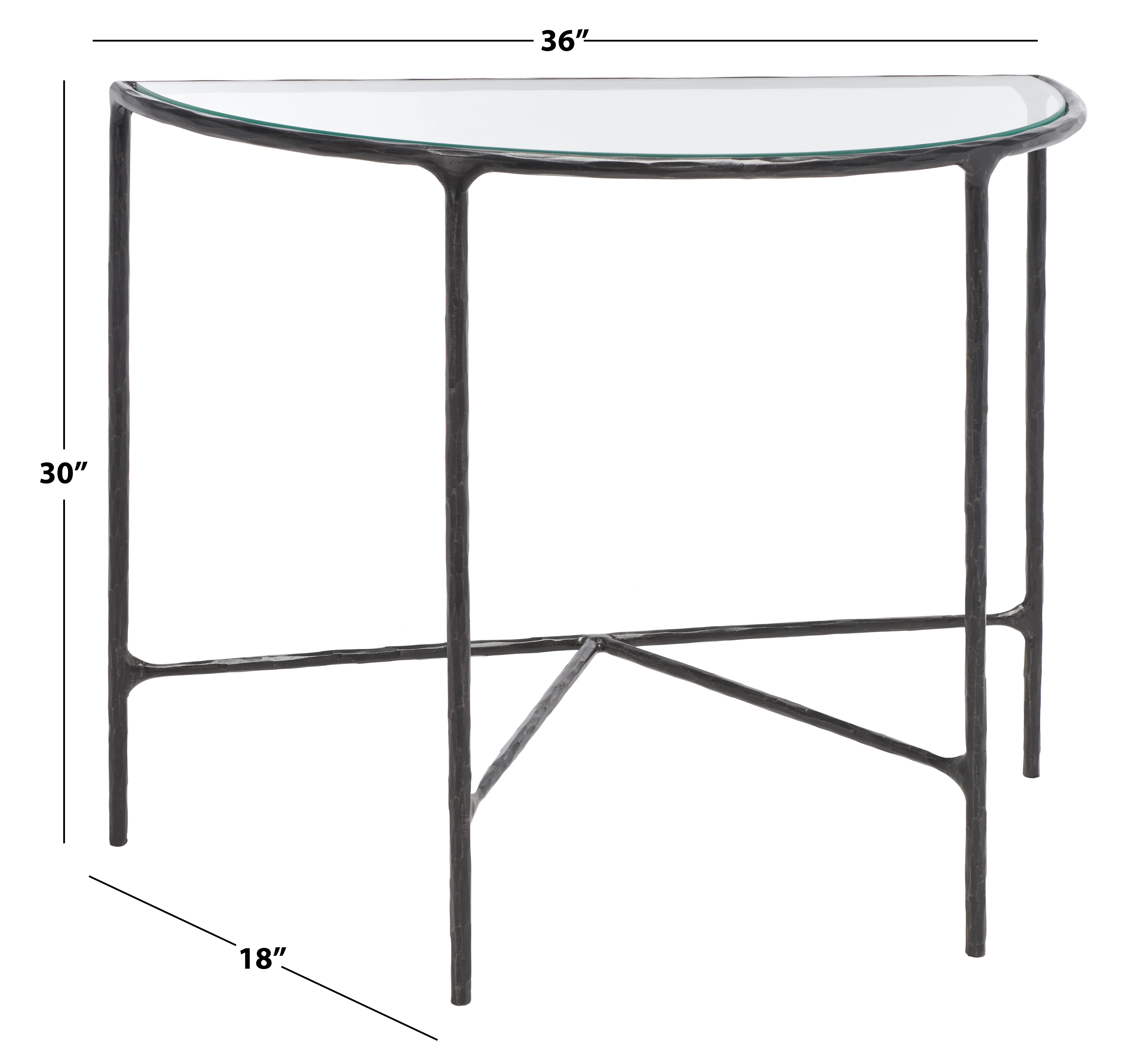 SAFAVIEH Couture Jessa Glam Metal Console Table, Black