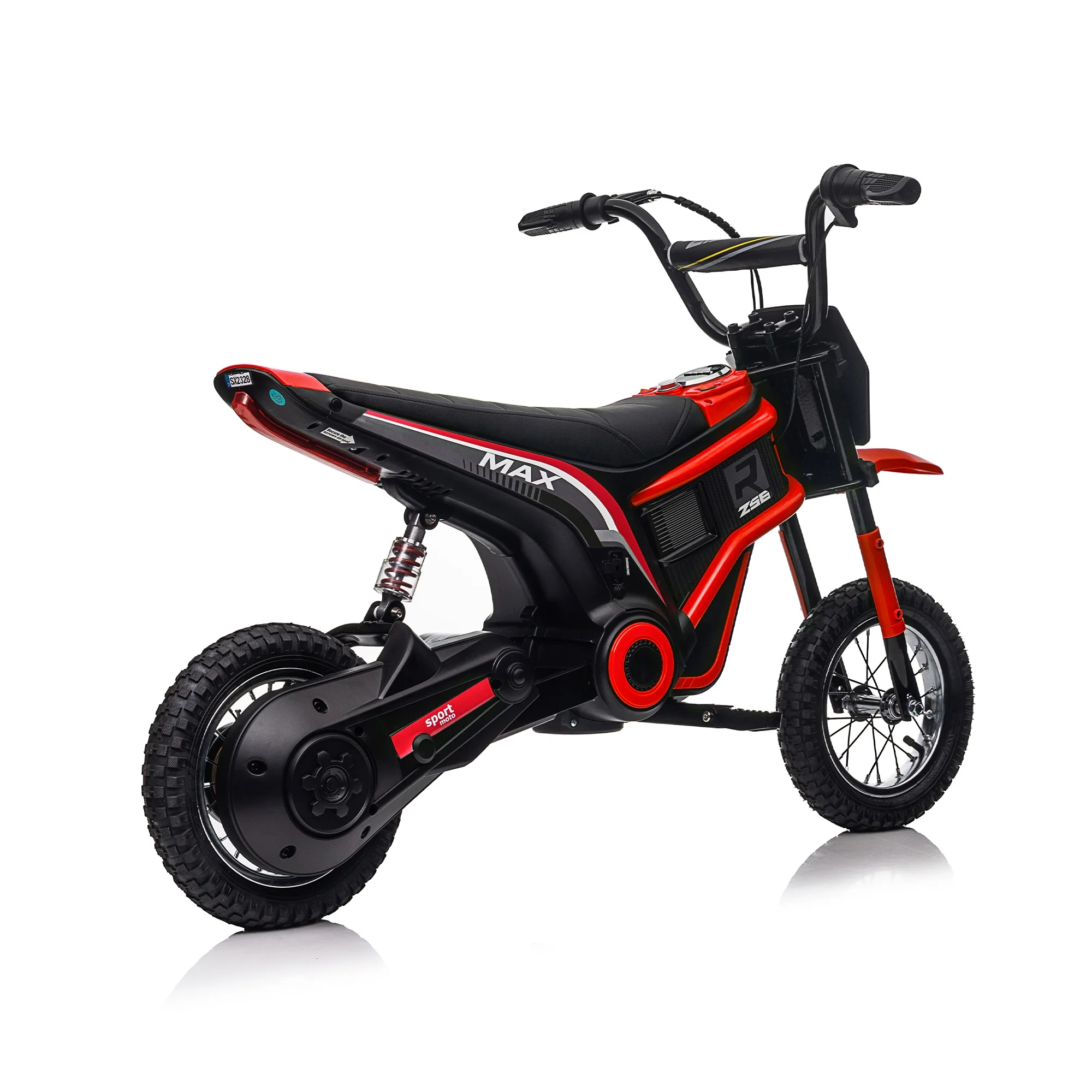 Toy Motocross Dirt Bike - 24V - 60.17 - Experience speed and style with dual suspension and MP3 player!