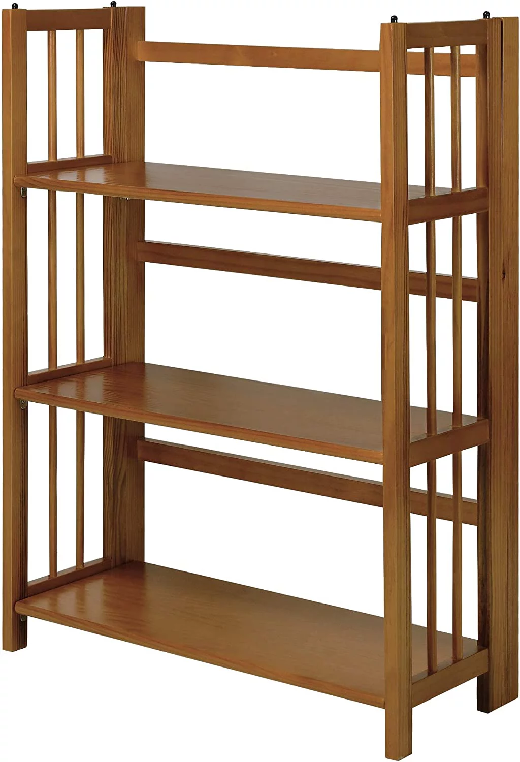 3 Shelf Folding Stackable Bookcase, 27.5