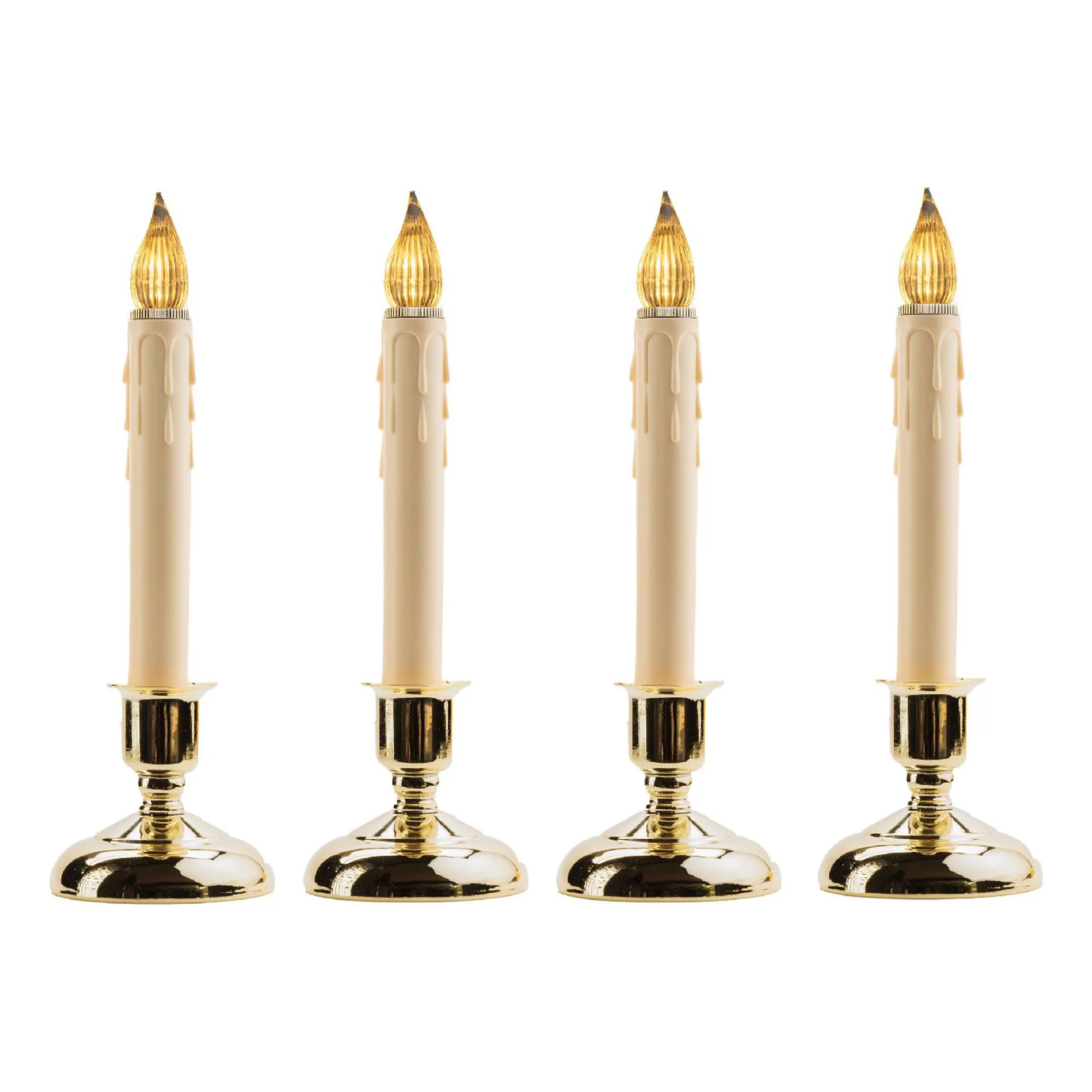 CC Christmas Decor Set of 4 Battery Operated LED Christmas Candle Lamps with Timer 9