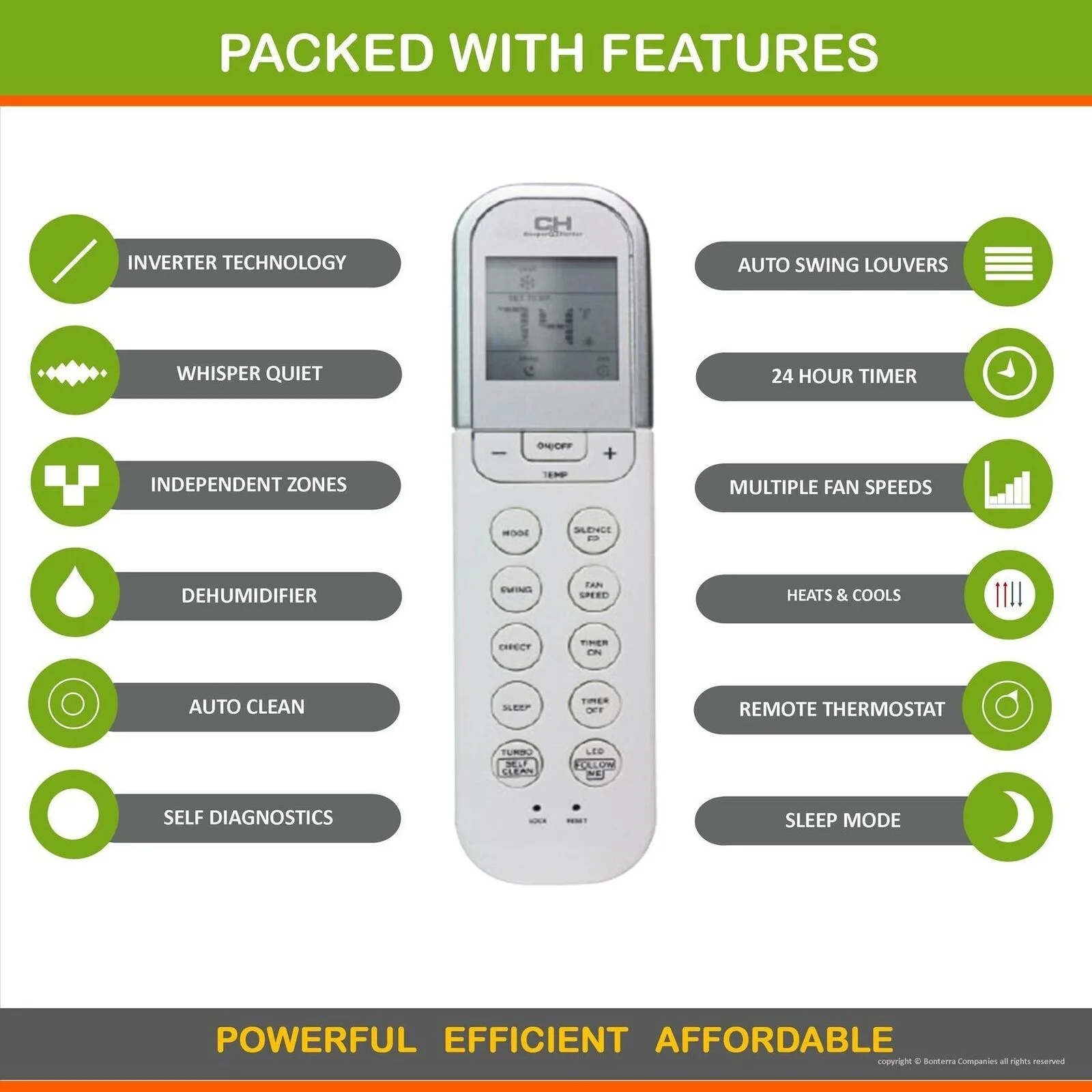 Cooper & Hunter Mini Split AC Heat Pump Multi 4 Zone 9000 12000 18000 24000 BTU