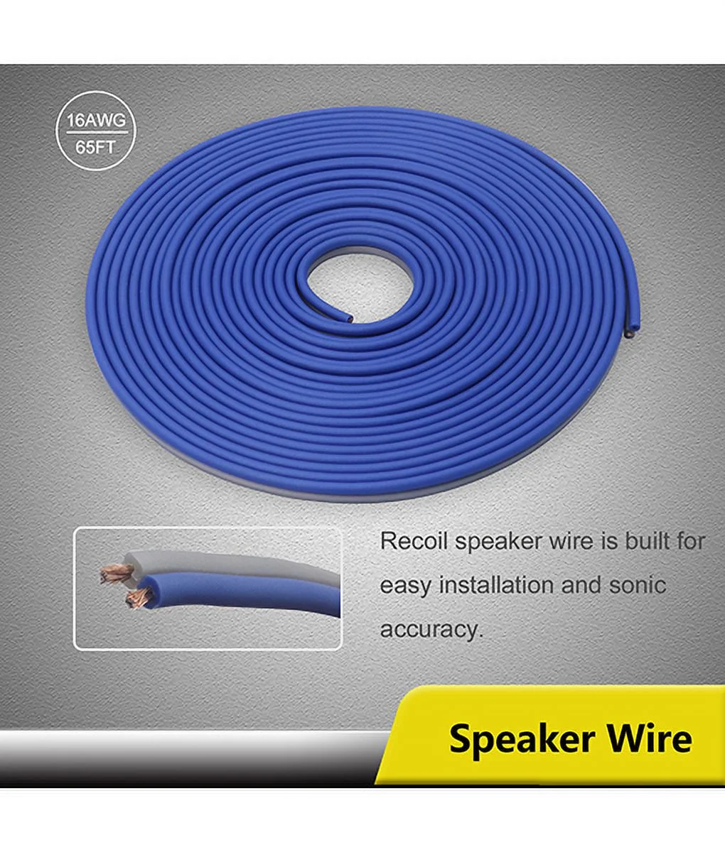 Recoil RCK46 True 4 Gauge Complete 6-Channel CCA Amplifier Wiring Kits with OFC RCA Cable