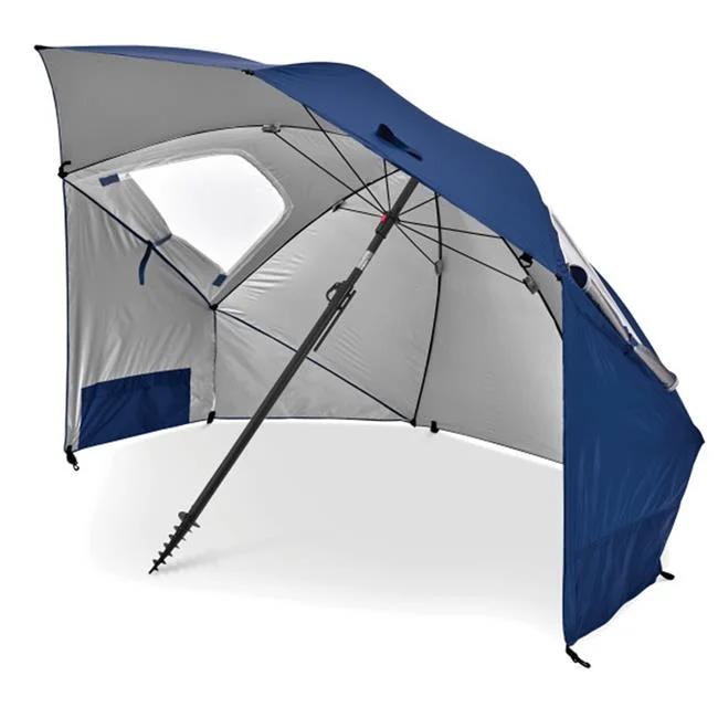 8 ft. Tiltable Blue Sport Umbrella