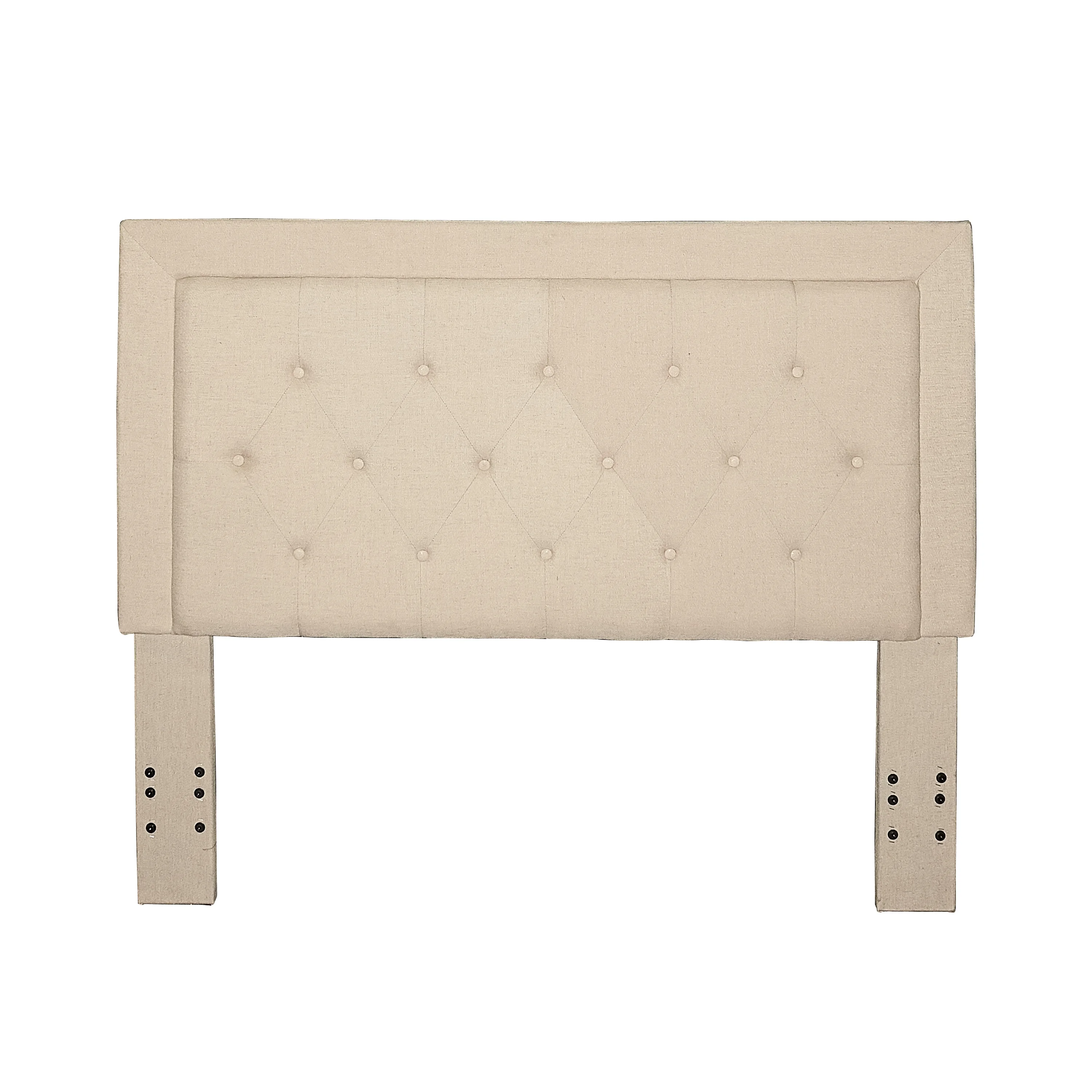 Linon Winema Button Tufted, Headboard, Full/Queen, Natural Linen