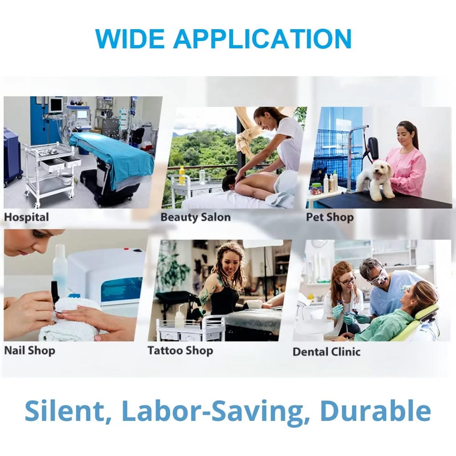 3 Tiers Medical Trolley Mobile Utility Cart Lab Dental Spa Salon Equipment Steel