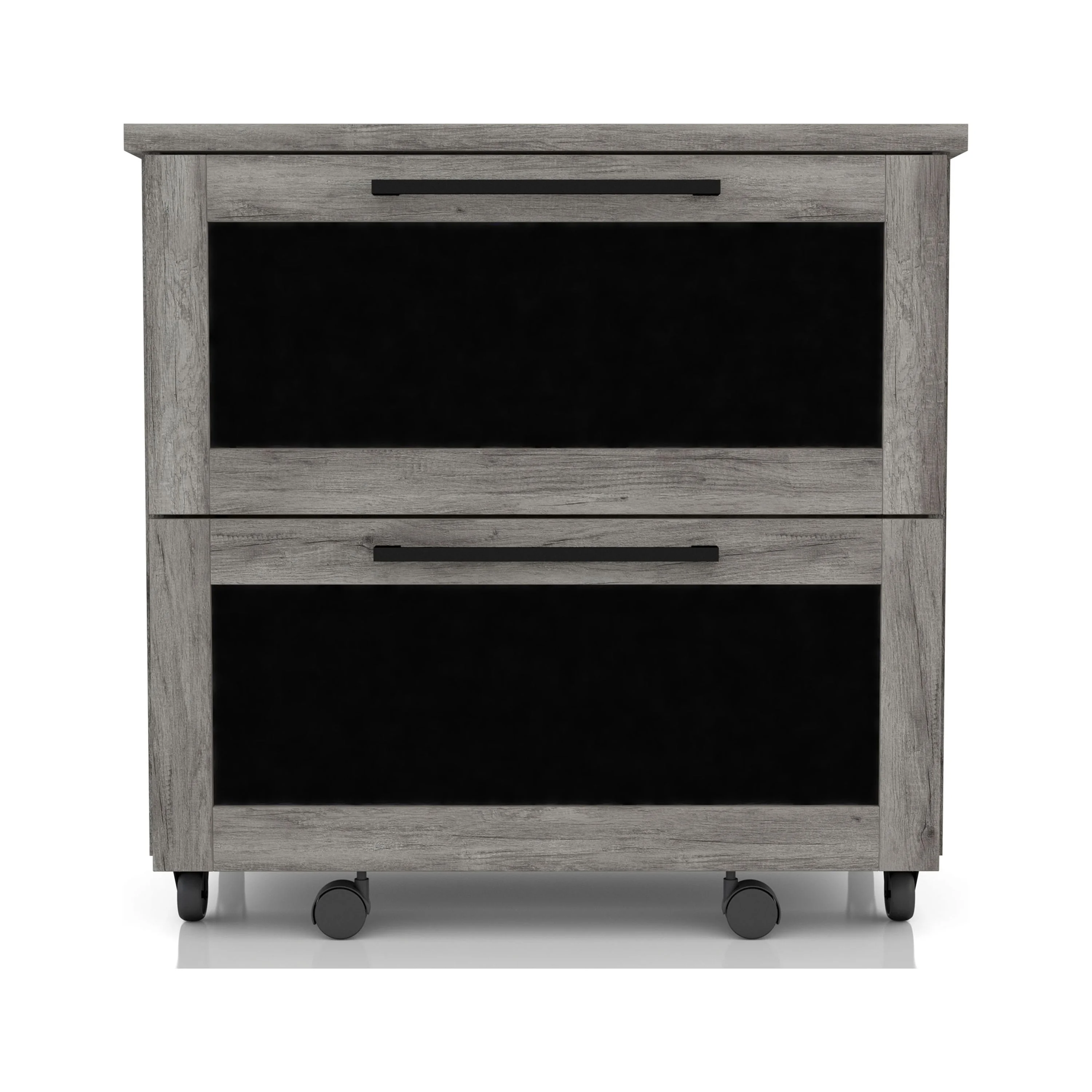Denhour DH BASIC Rustic Grey 2-Drawer File Cabinet by
