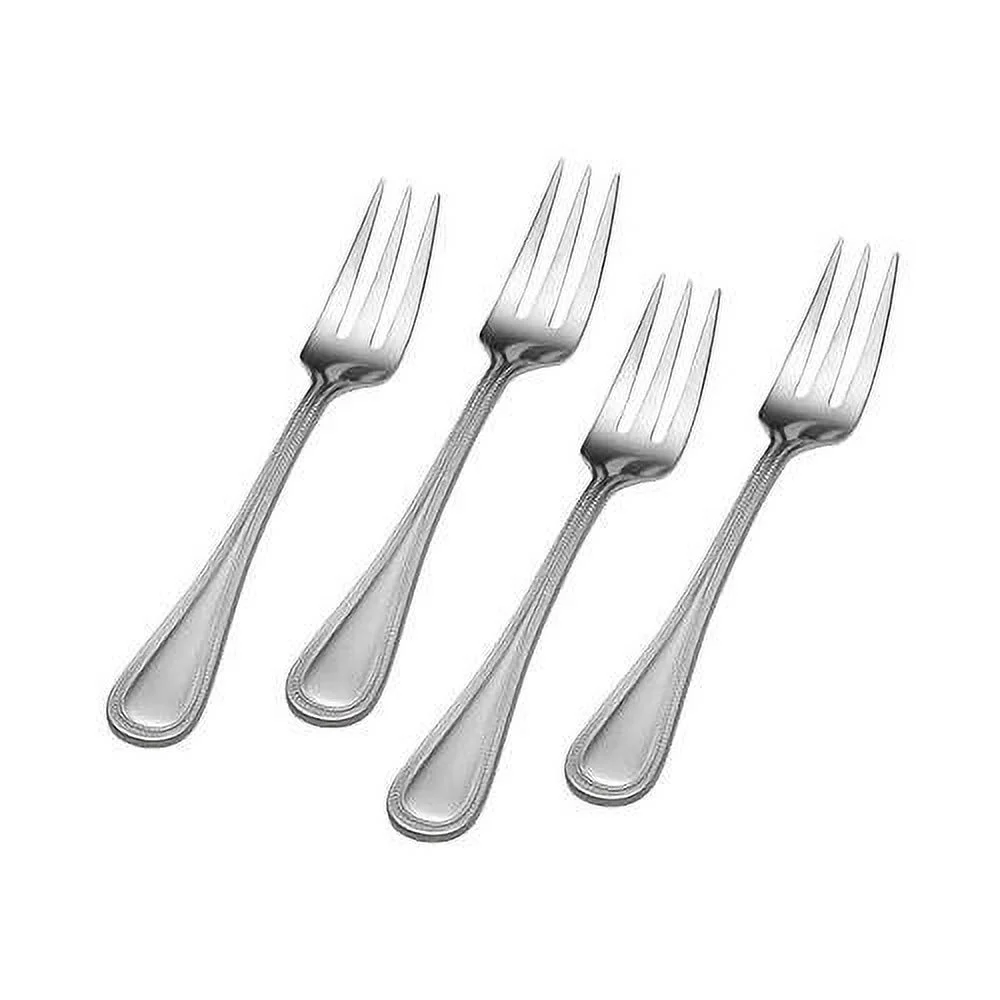 Beaded Antique 18/10 Stainless Steel Cocktail Fork (Set Of Four)
