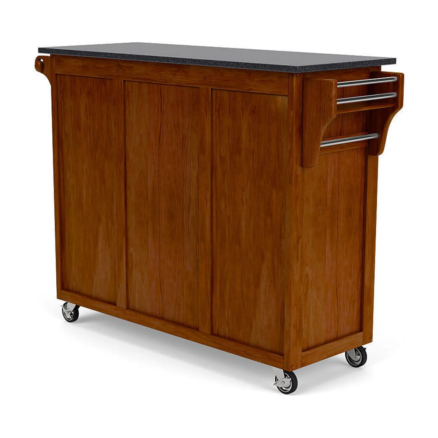 Homestock Southwestern Style Brown Wood Kitchen Cart