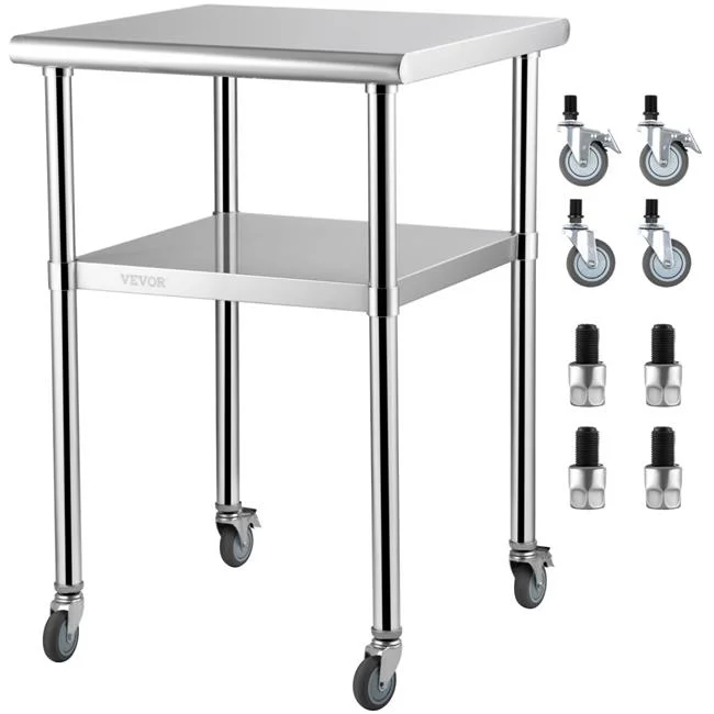 Vevor  24 x 24 x 36 in. Stainless Steel Prep Table