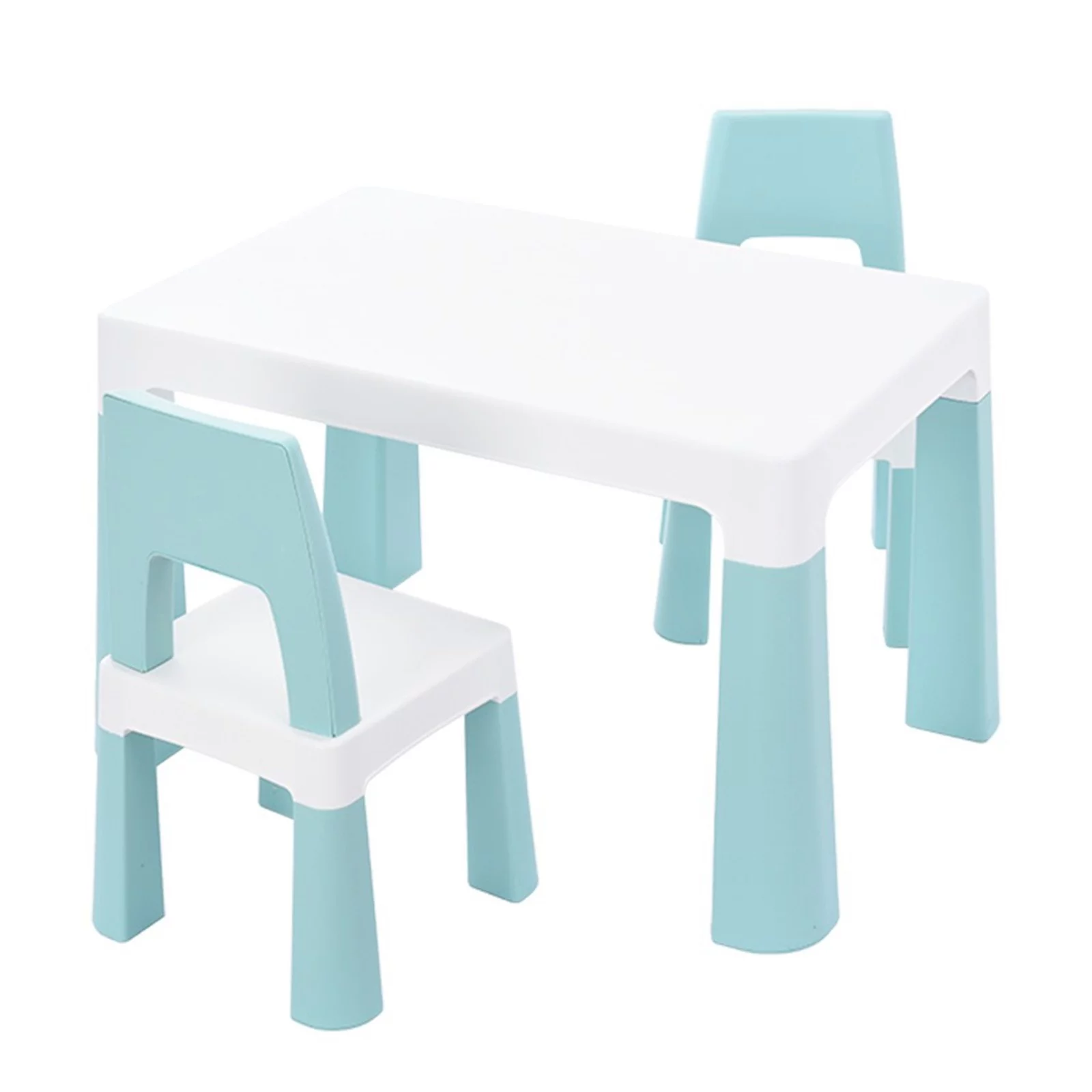 GesOes Kids Table and 2 Chair Set, Activity Art Children Desk with Storage Drawer Read