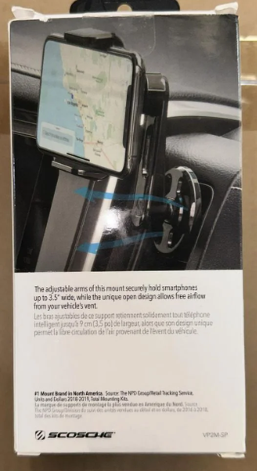 Scosche Universal FreeFlow Car Vent Mount Device Holder Non-Magnetic Adjust