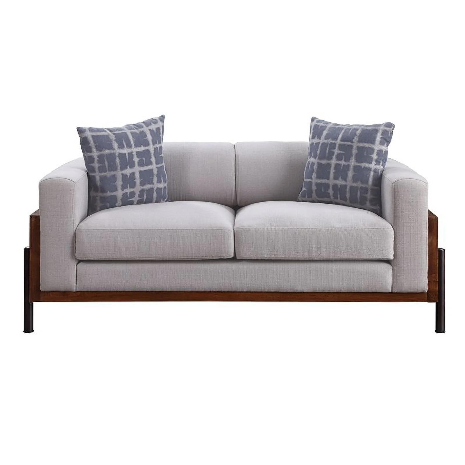 Home Square 2-Piece Set with Fabric Loveseat and Coffee Table