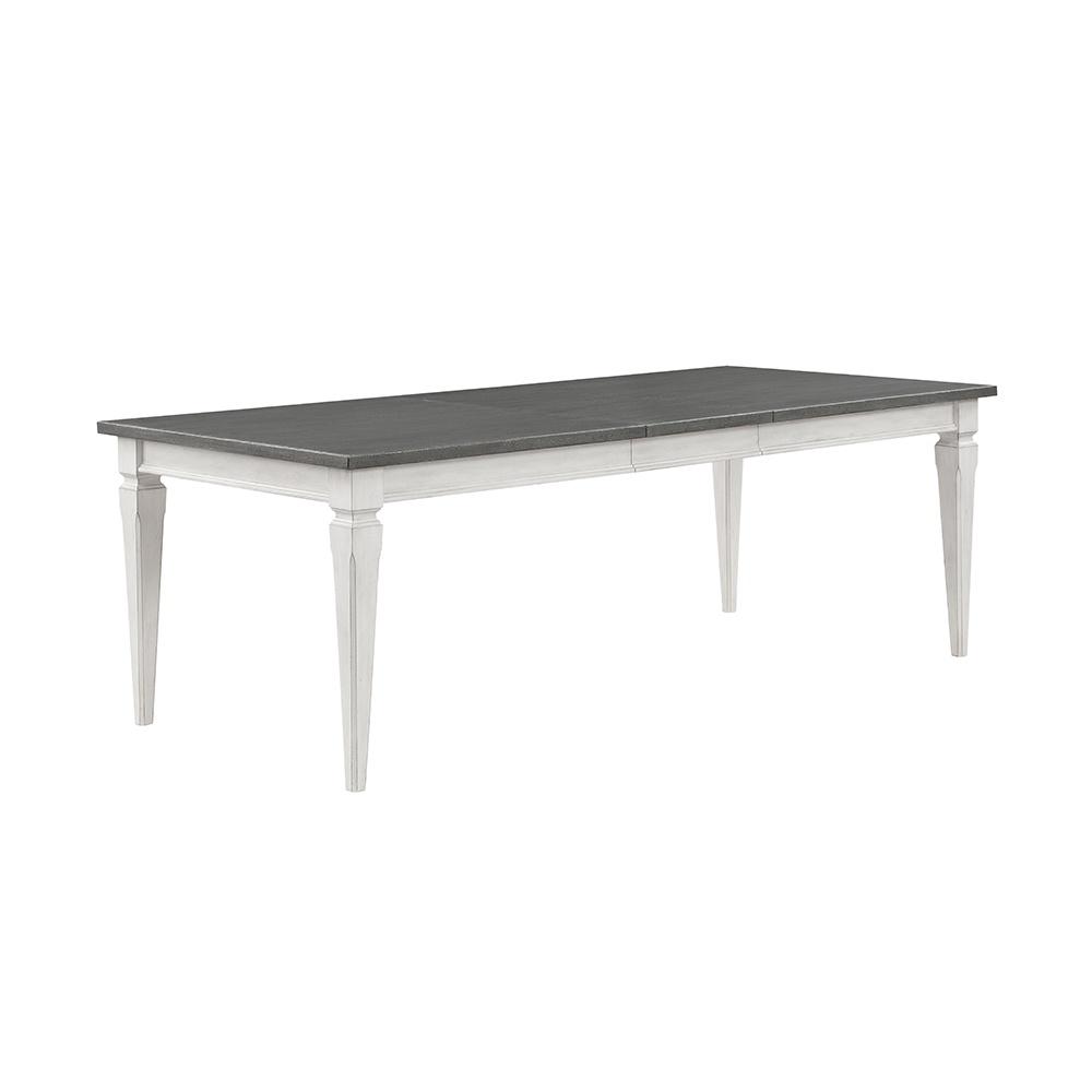 Acme Katia Dining Table, Gray & Weathered White Finish