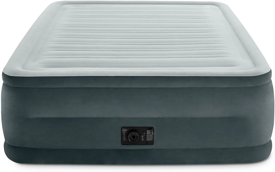 OUWI 64417E Comfort Plush Elevated Dura-Beam Airbed with Built-in Electric Pump, Bed Height 22