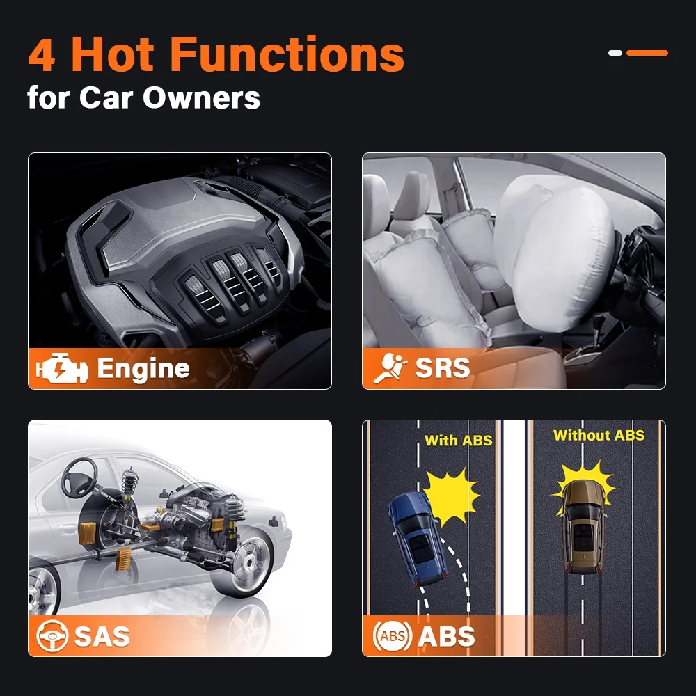 Foxwell NT630 Plus Scanner ABS Bleeding SRS SAS OBD2 Code Reader Diagnostic Tool