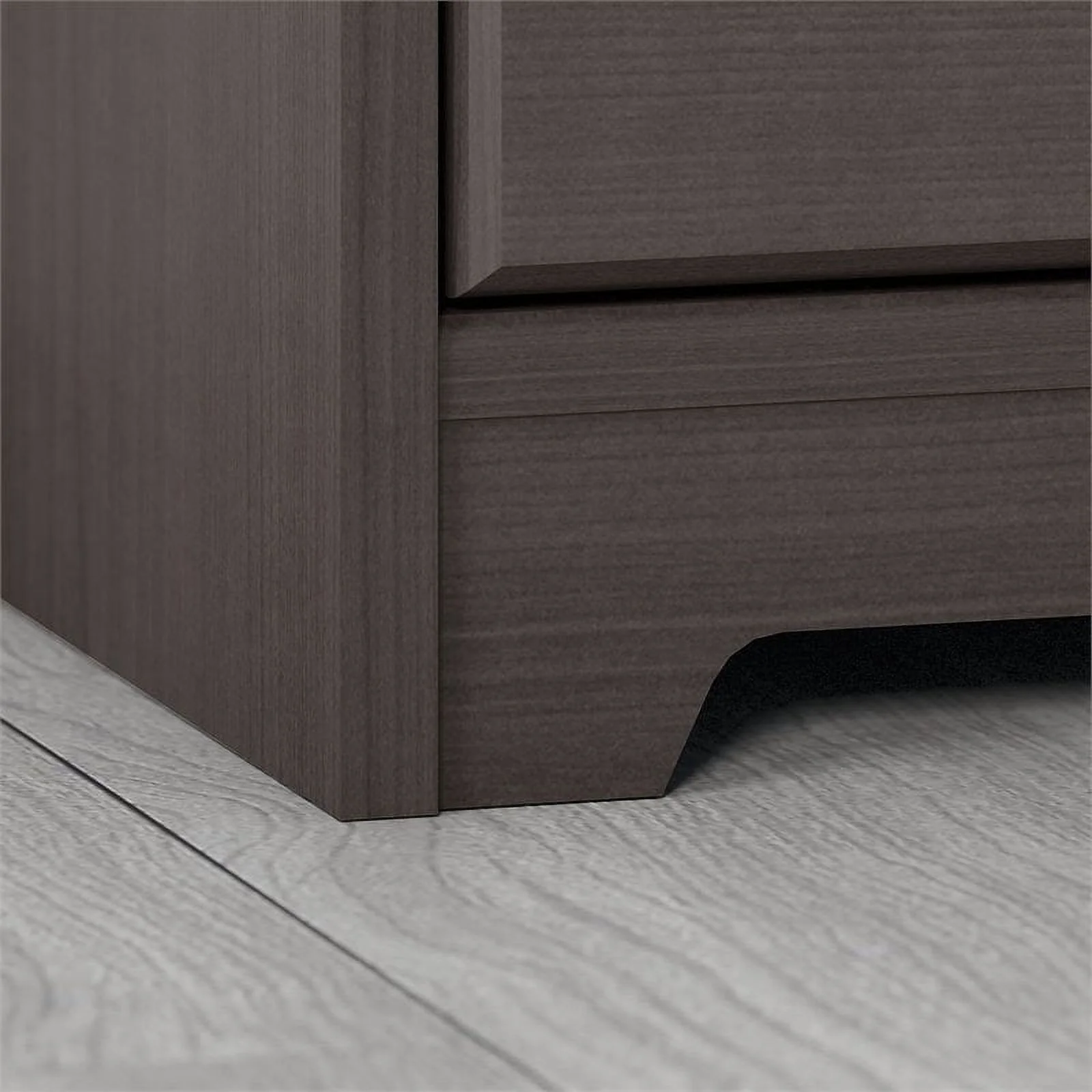 Home Square 2 Piece Engineered Wood Filing Cabinet Set in Heather Gray