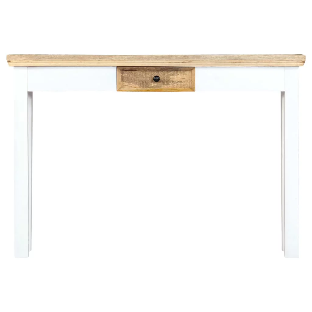 Andoer Console Table White and Brown 43.3