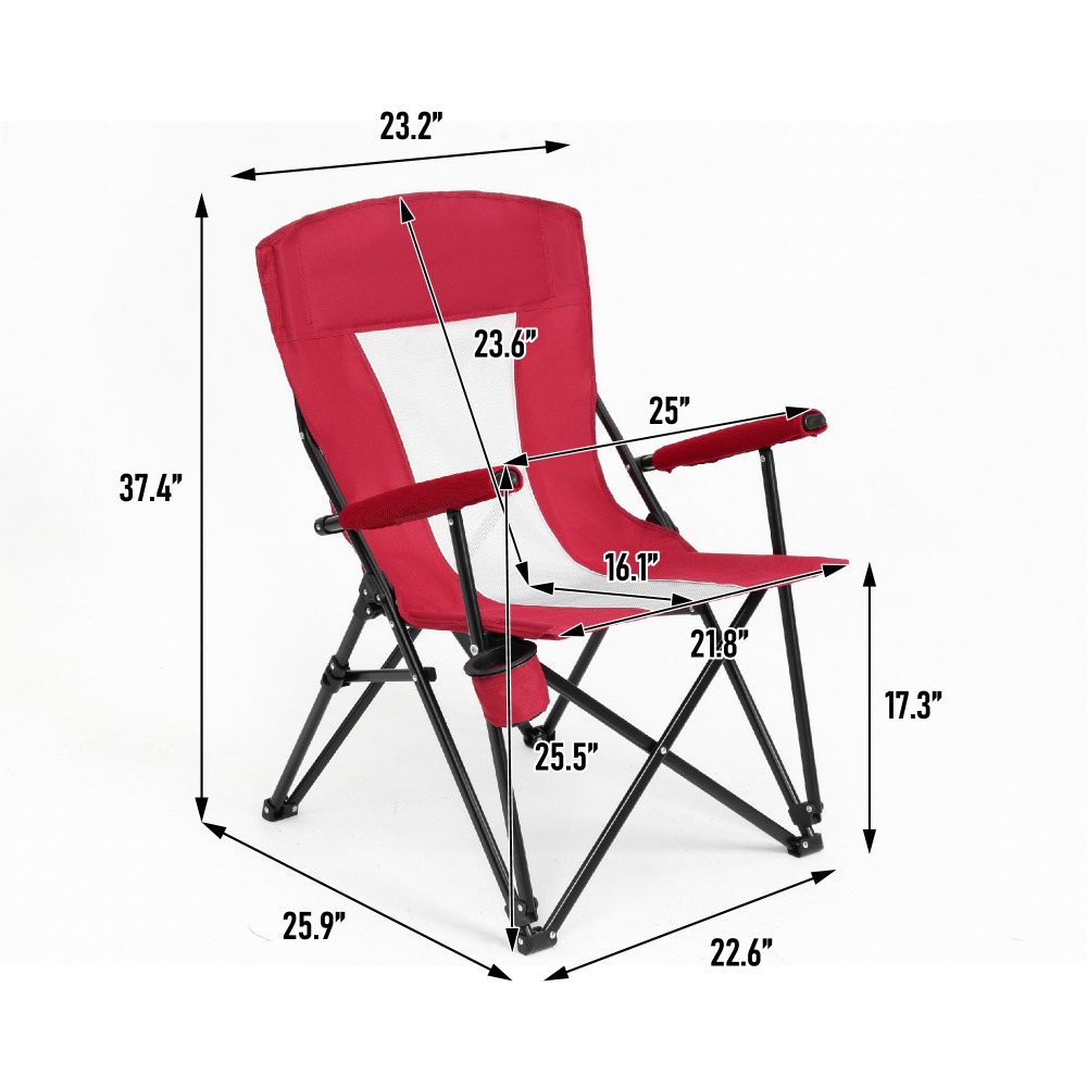 steel folding chair  red