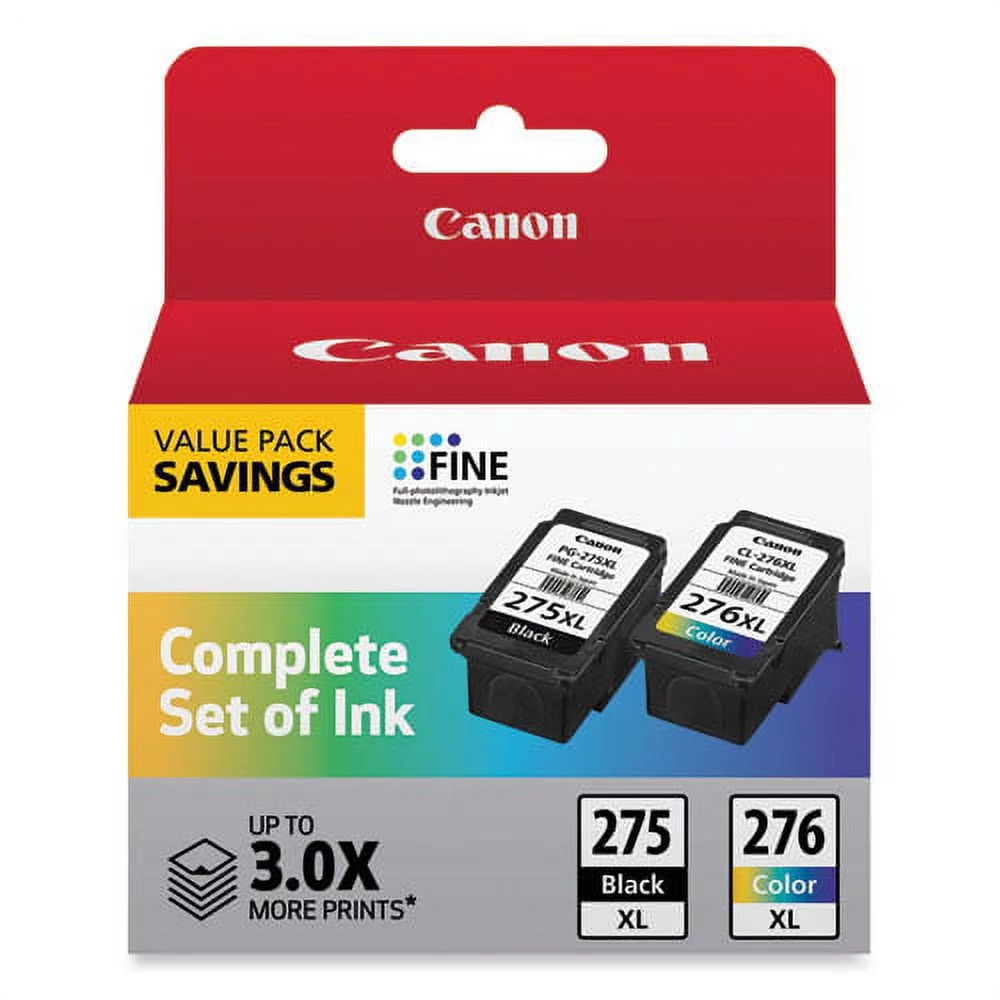 4981C008 (PG-275XL/CL-276XL) High-Yield Multipack Ink, Black/Tri-Color | Bundle of 2 Each